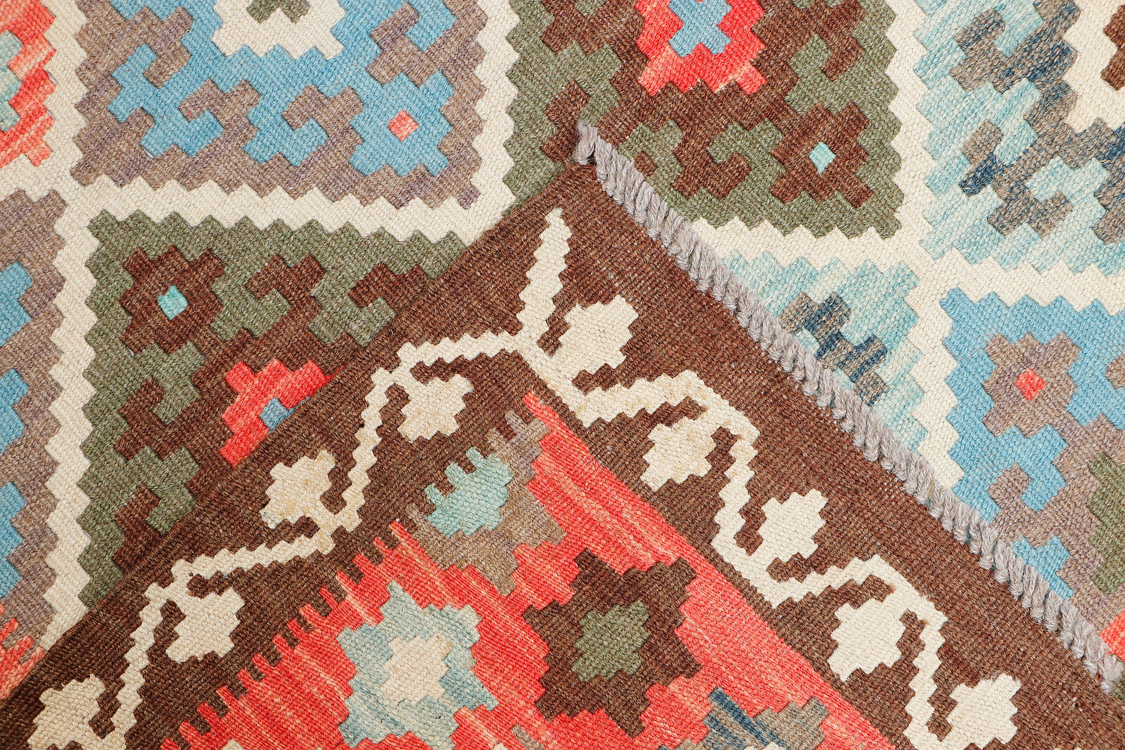 3' X 5' Multy Handmade Veggie Dye Kilim Rug Rectangular