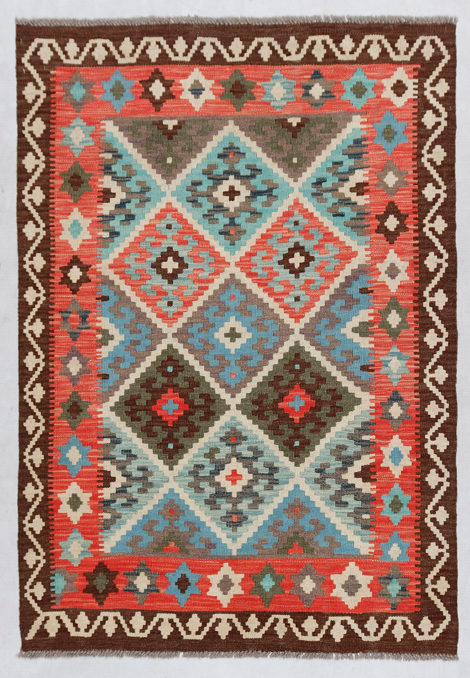 3' X 5' Multy Handmade Veggie Dye Kilim Rug Rectangular