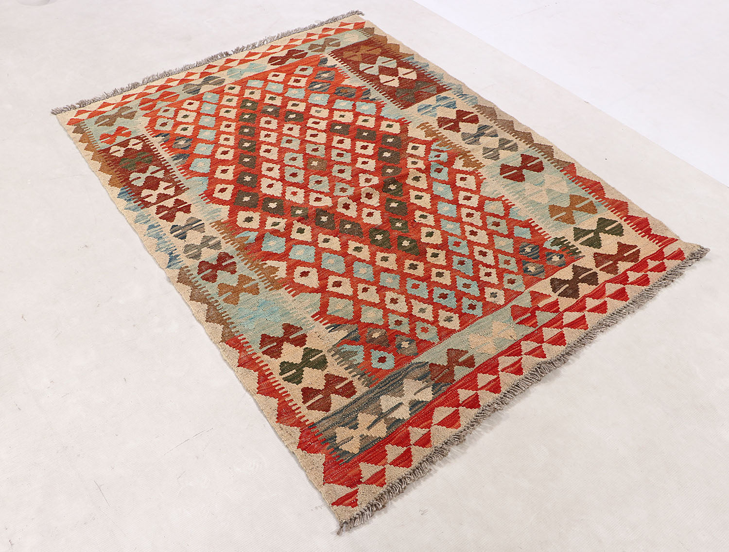 3' X 5' Multy Handmade Veggie Dye Kilim Rug Rectangular