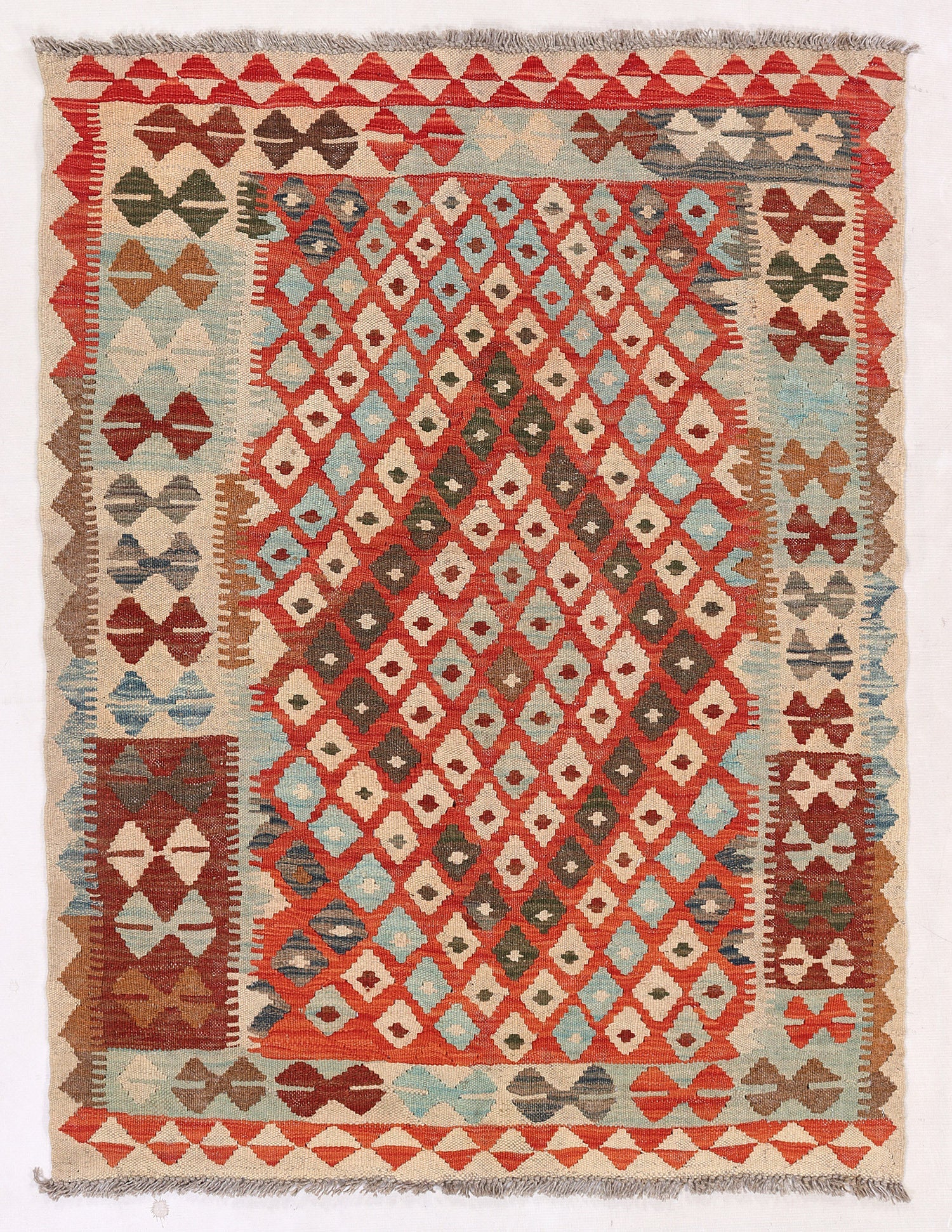 3' X 5' Multy Handmade Veggie Dye Kilim Rug Rectangular