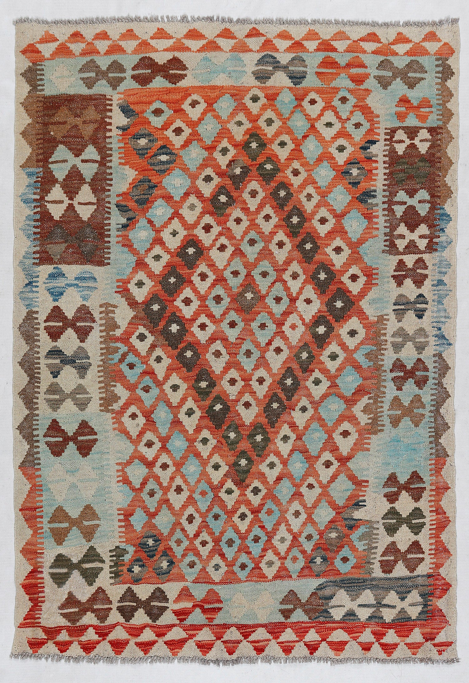 3' X 5' Multy Handmade Veggie Dye Kilim Rug Rectangular