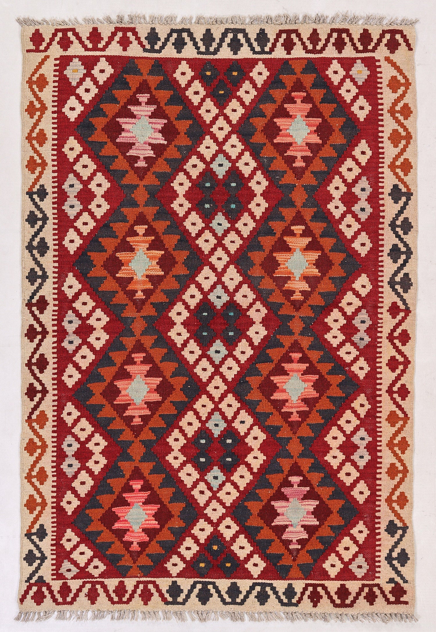 3' X 5' Multy Handmade Veggie Dye Kilim Rug Rectangular