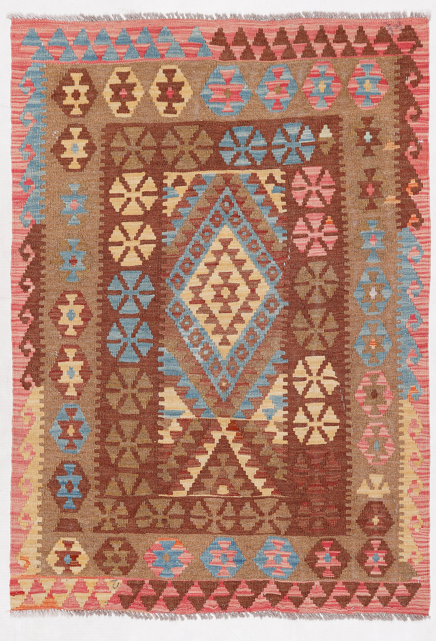 3' X 5' Multy Handmade Veggie Dye Kilim Rug Rectangular