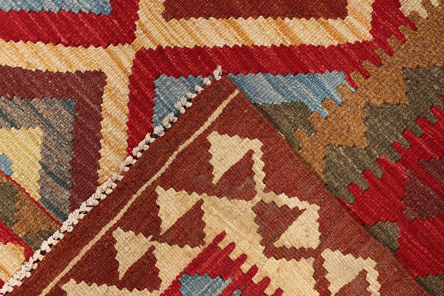 3' X 5' Multy Handmade Veggie Dye Kilim Rug Rectangular