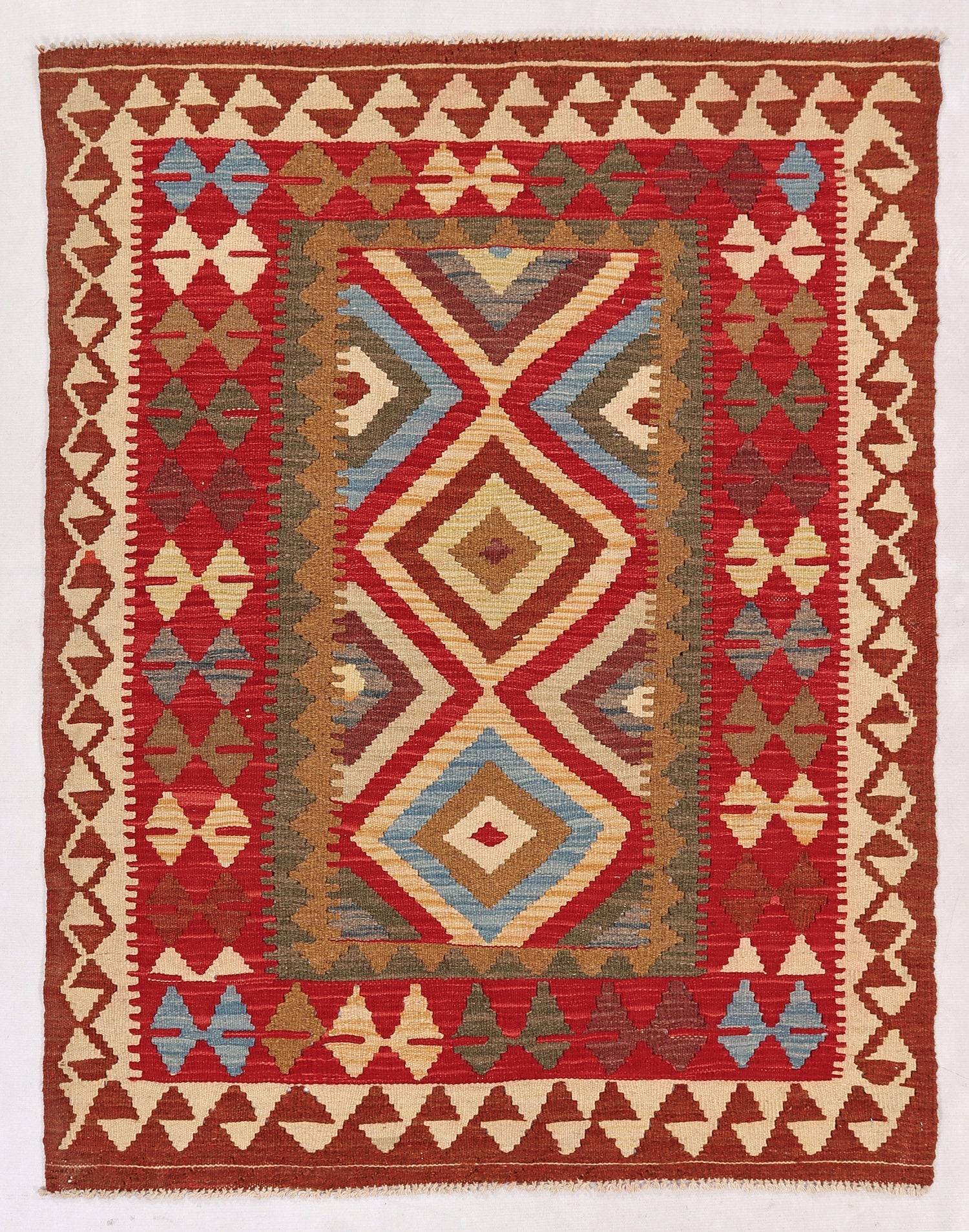 3' X 5' Multy Handmade Veggie Dye Kilim Rug Rectangular