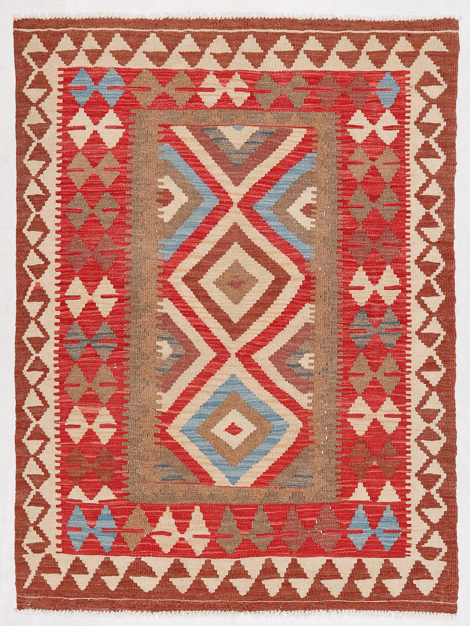 3' X 5' Multy Handmade Veggie Dye Kilim Rug Rectangular
