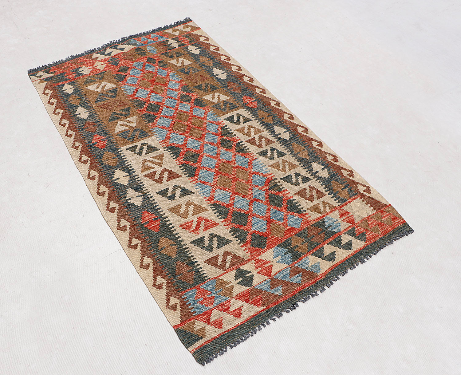 3' X 5' Multy Handmade Veggie Dye Kilim Rug Rectangular