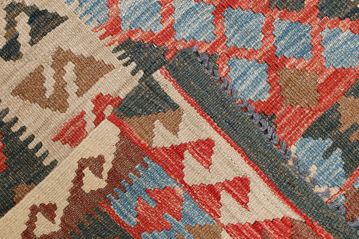 3' X 5' Multy Handmade Veggie Dye Kilim Rug Rectangular