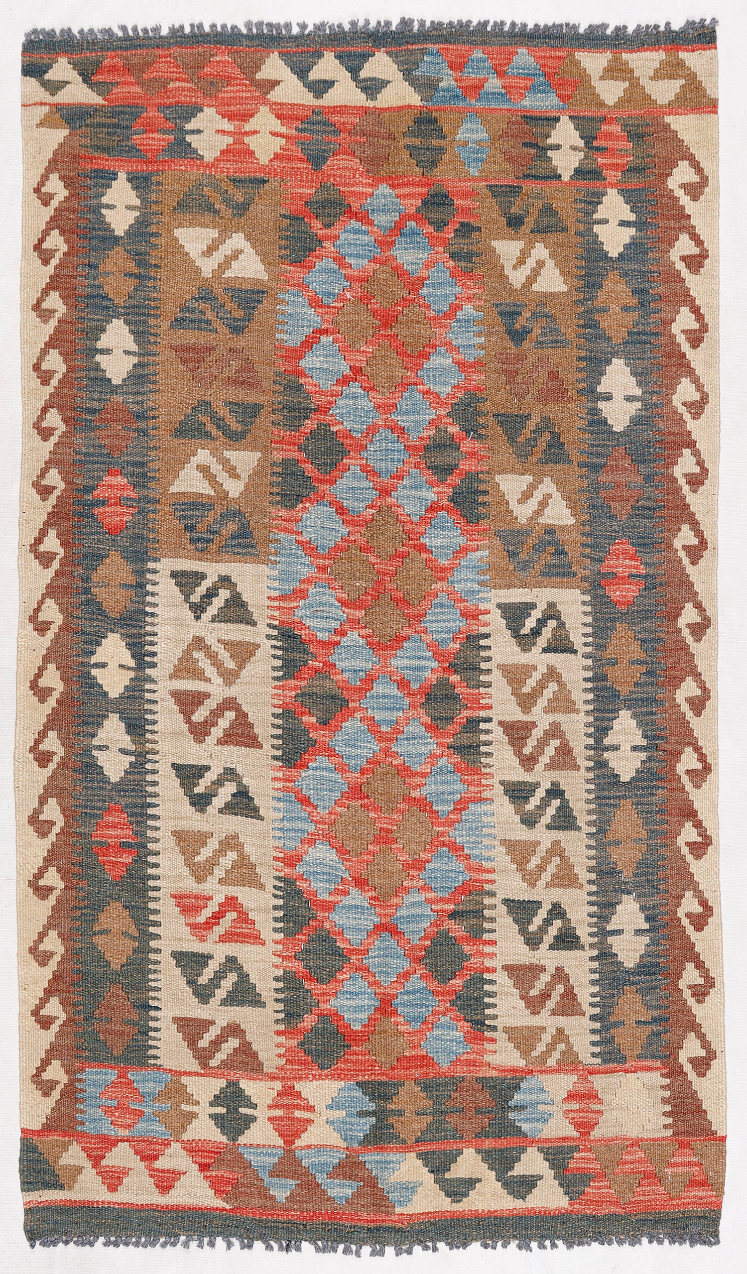 3' X 5' Multy Handmade Veggie Dye Kilim Rug Rectangular