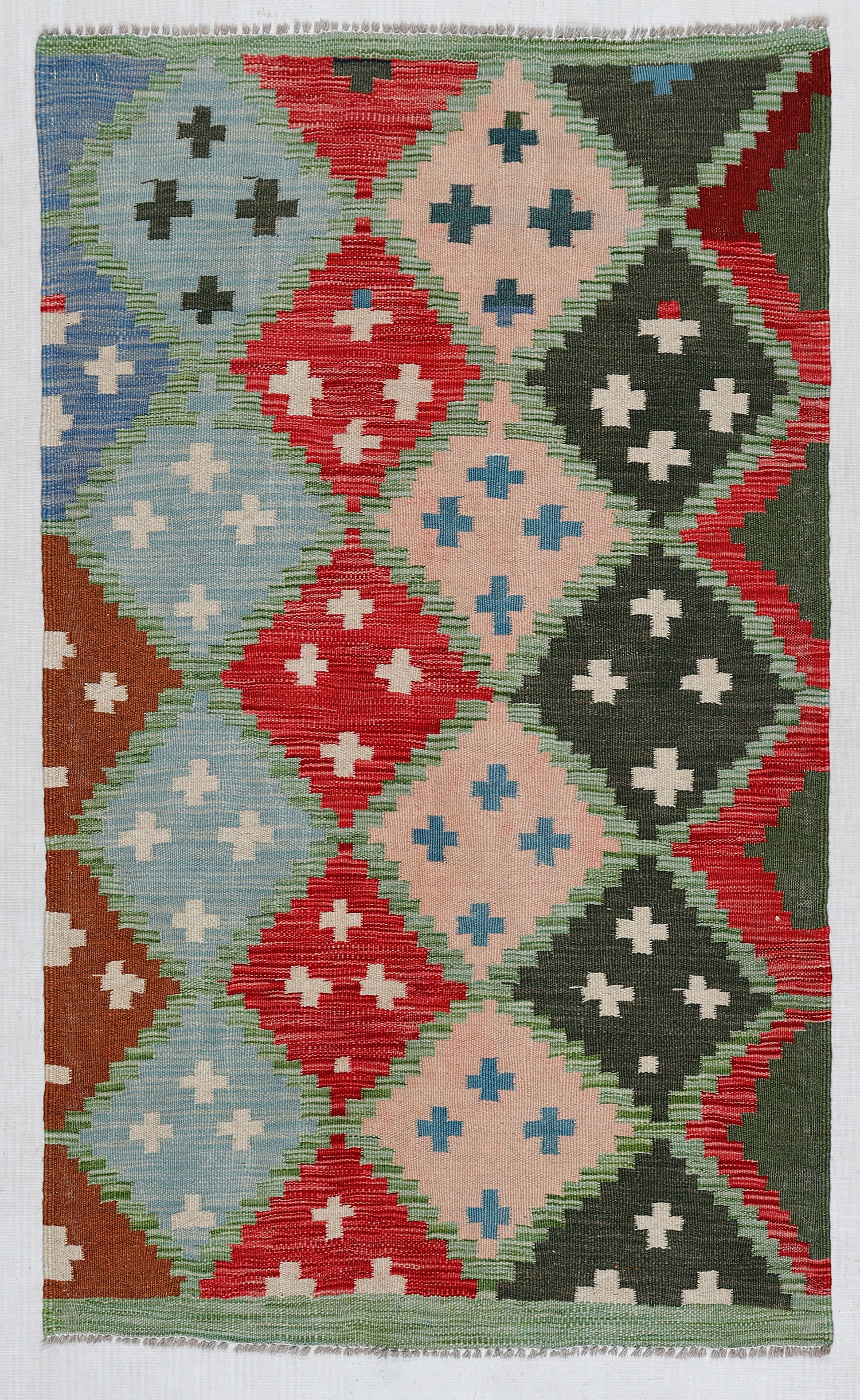3' X 5' Multy Handmade Veggie Dye Kilim Rug Rectangular