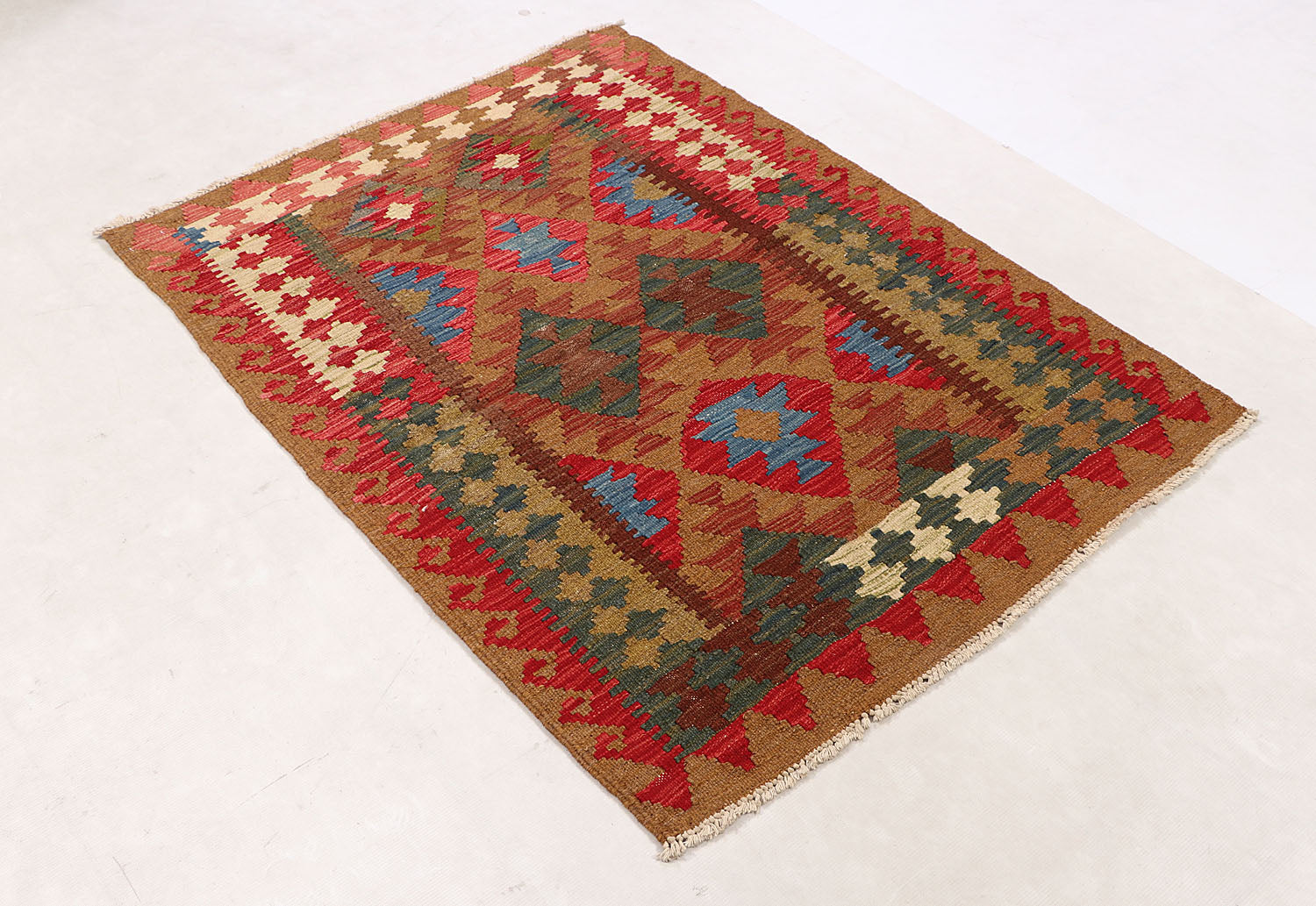 3' X 5' Multy Handmade Veggie Dye Kilim Rug Rectangular