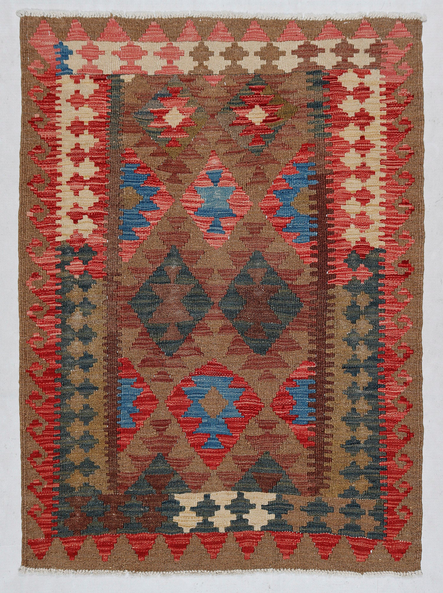 3' X 5' Multy Handmade Veggie Dye Kilim Rug Rectangular