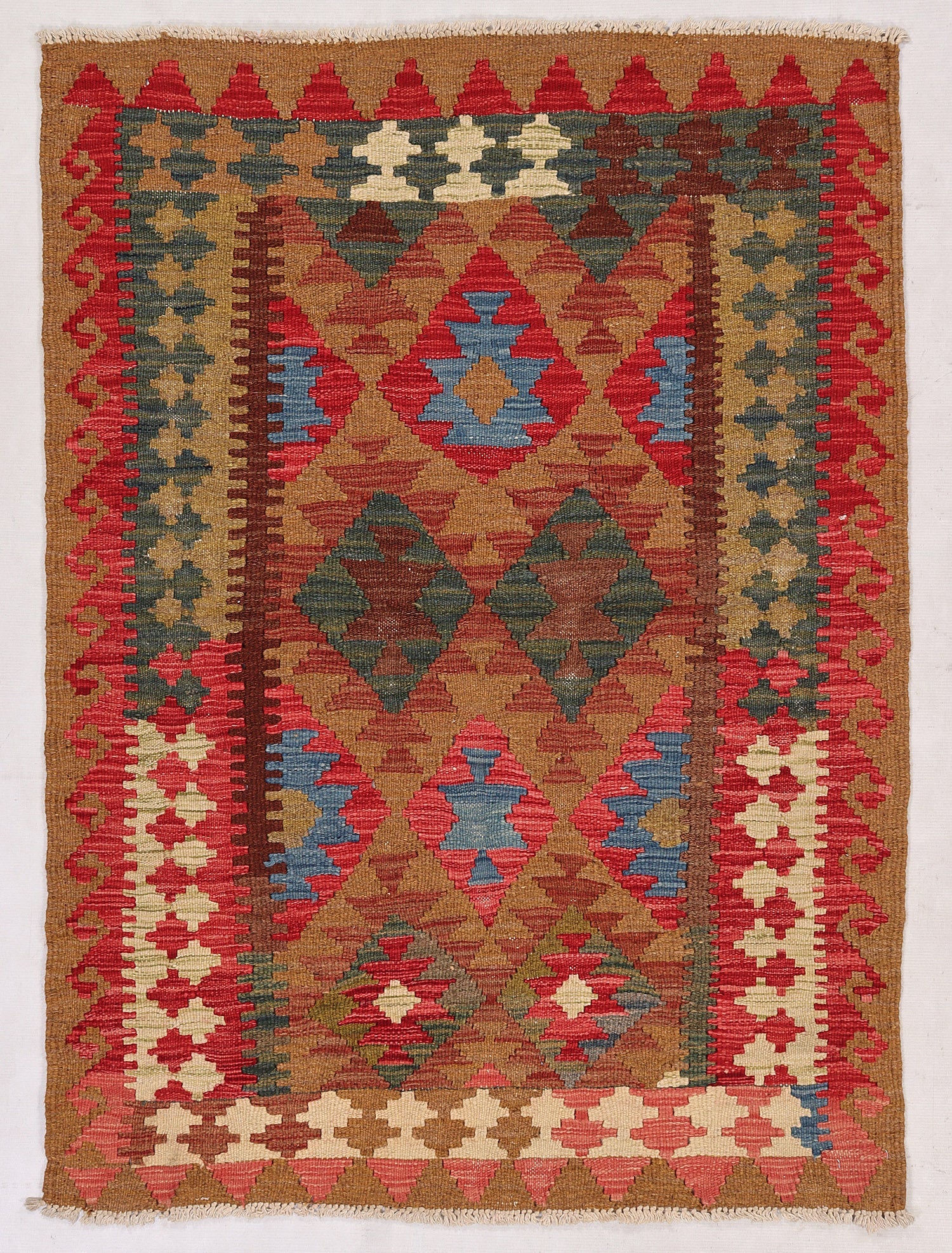 3' X 5' Multy Handmade Veggie Dye Kilim Rug Rectangular