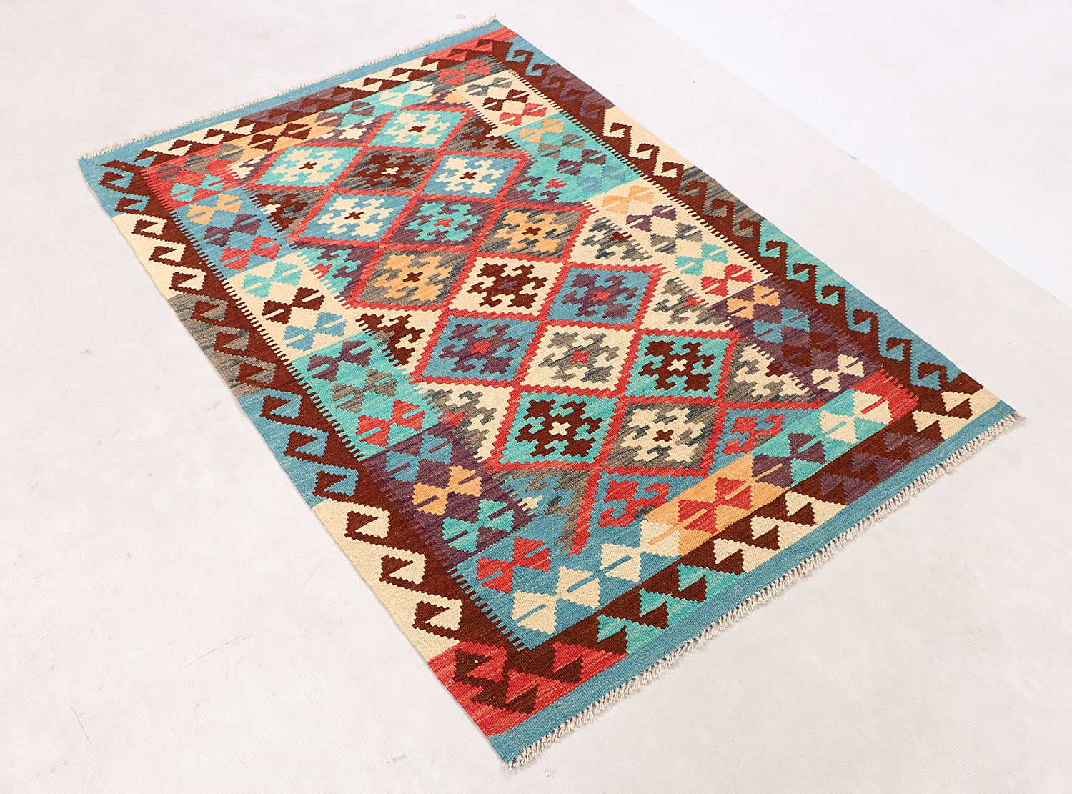 3' X 5' Multy Handmade Veggie Dye Kilim Rug Rectangular