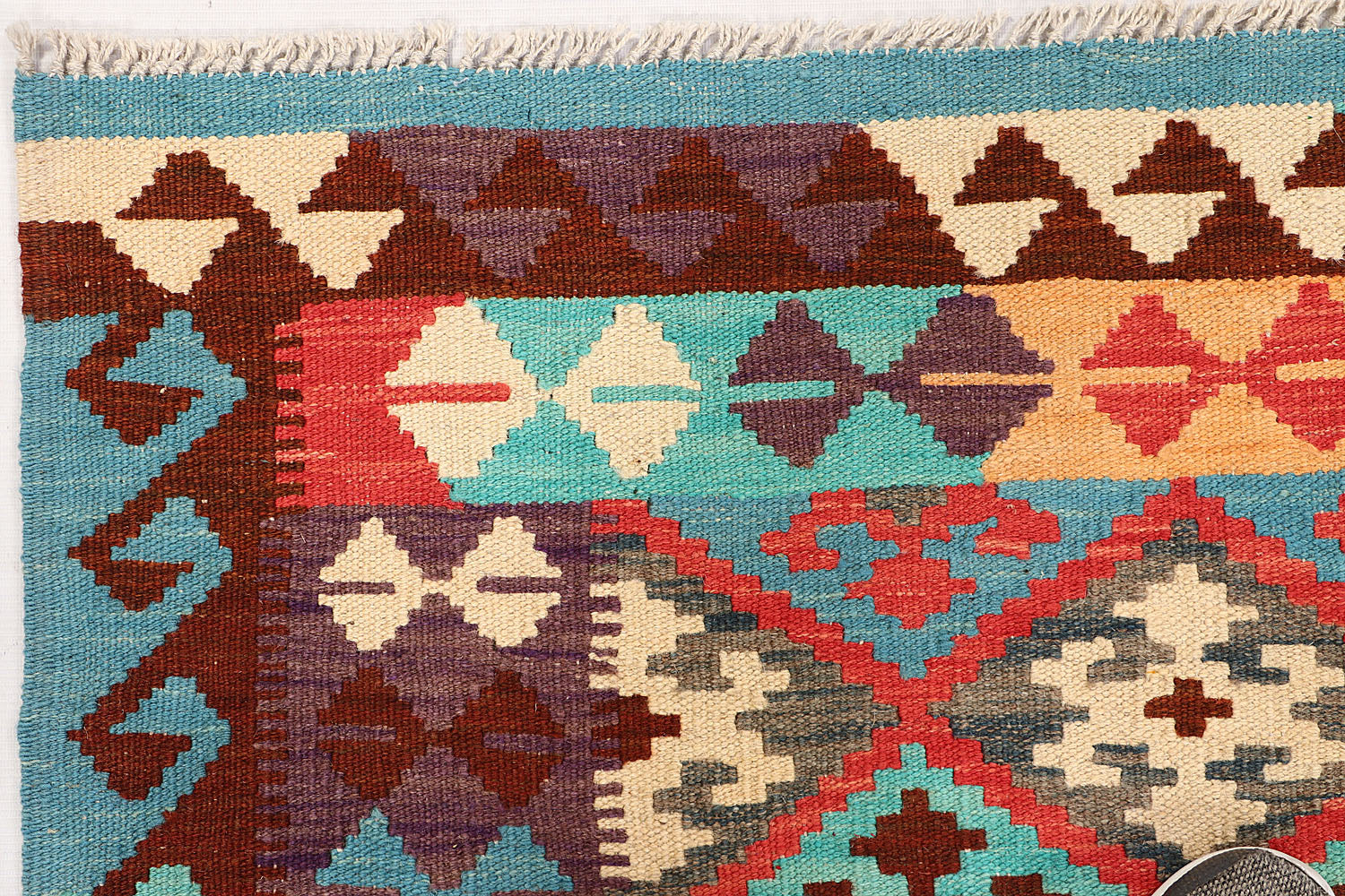 3' X 5' Multy Handmade Veggie Dye Kilim Rug Rectangular