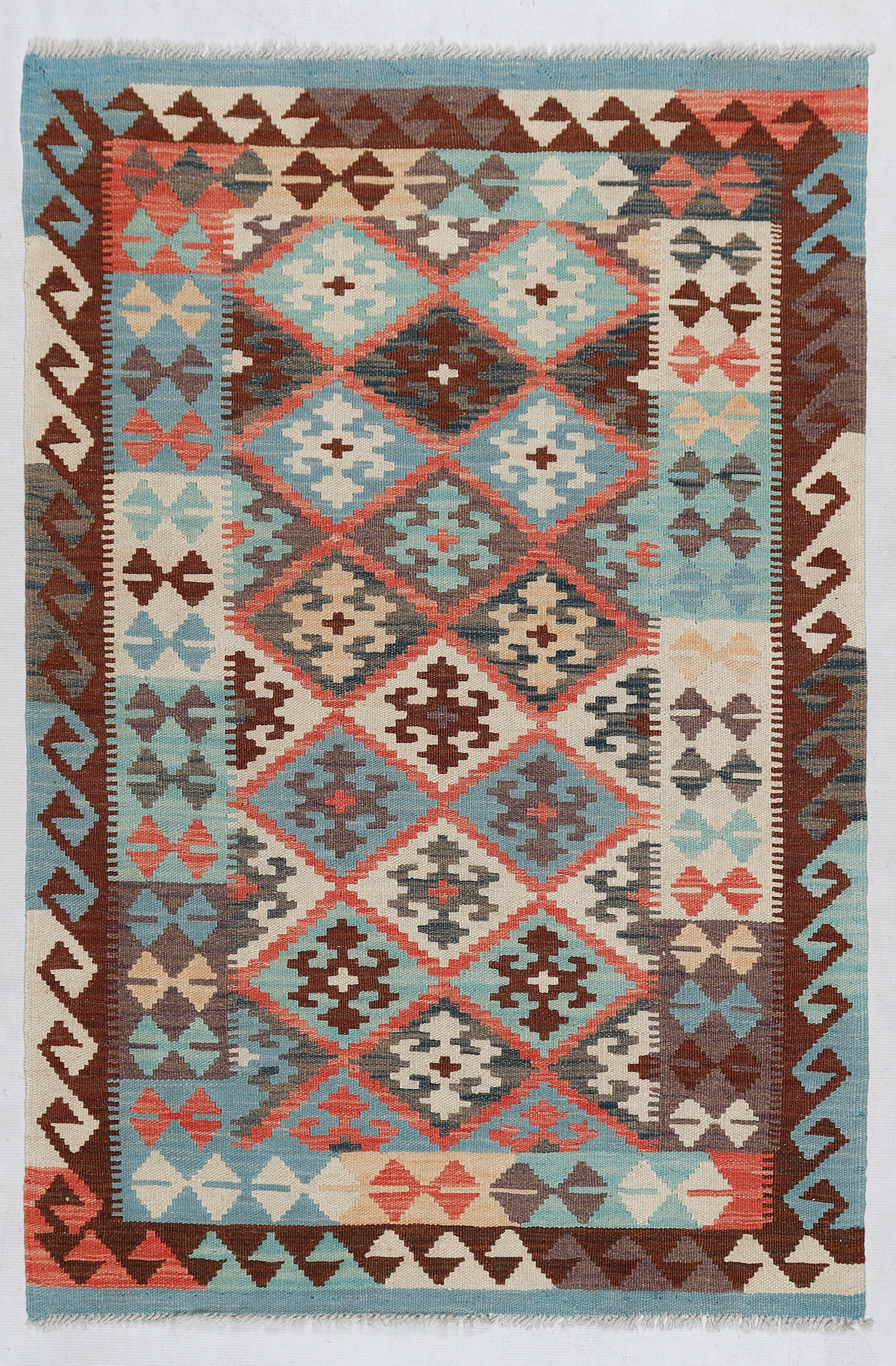 3' X 5' Multy Handmade Veggie Dye Kilim Rug Rectangular