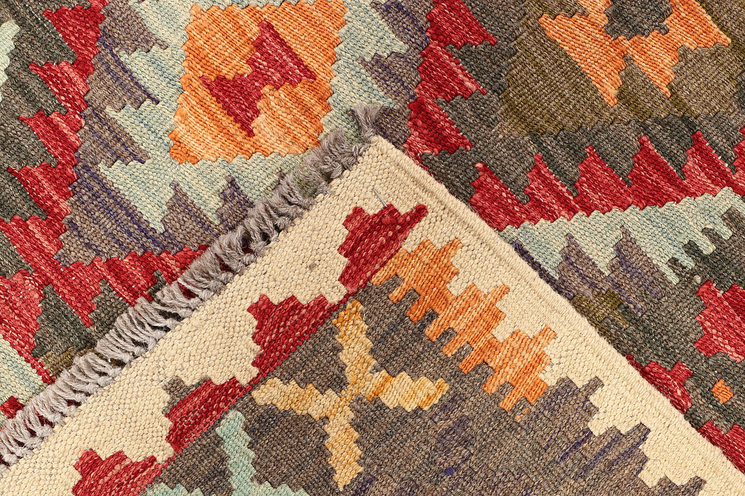 3' X 5' Multy Handmade Veggie Dye Kilim Rug Rectangular