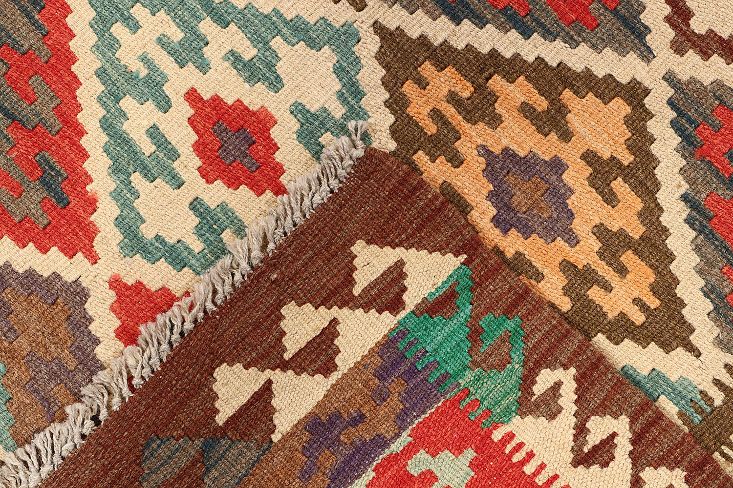 3' X 5' Multy Handmade Veggie Dye Kilim Rug Rectangular