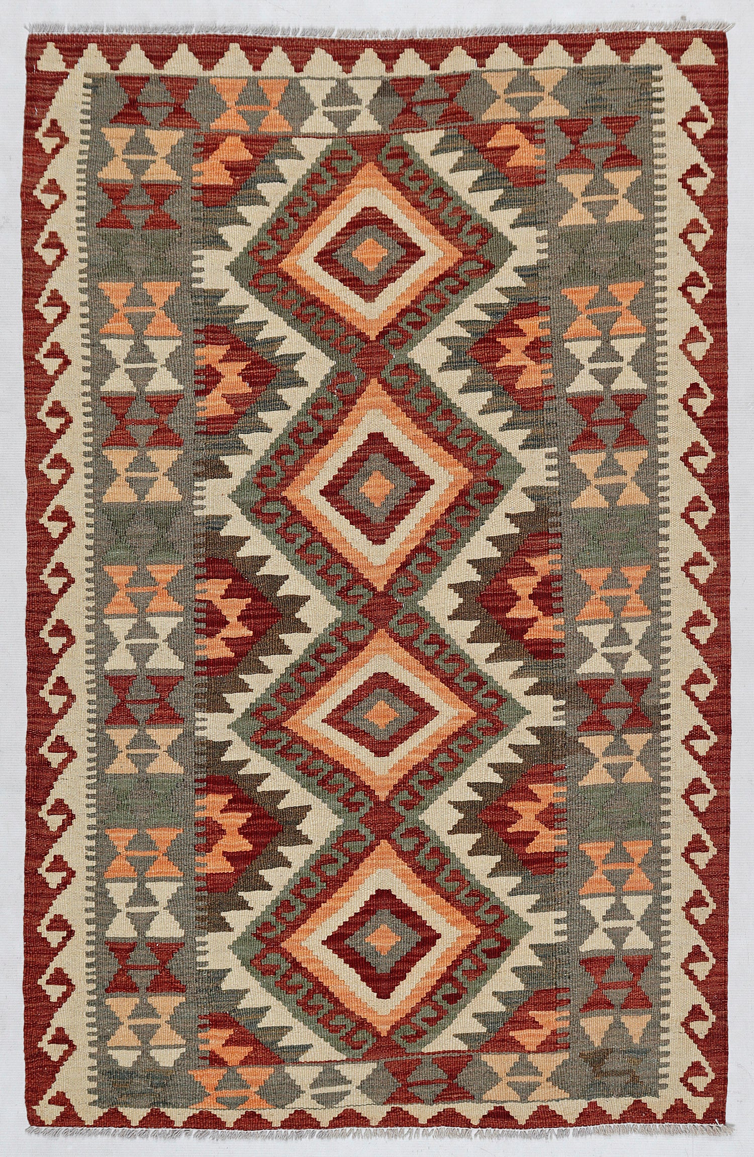 3' X 5' Multy Handmade Veggie Dye Kilim Rug Rectangular