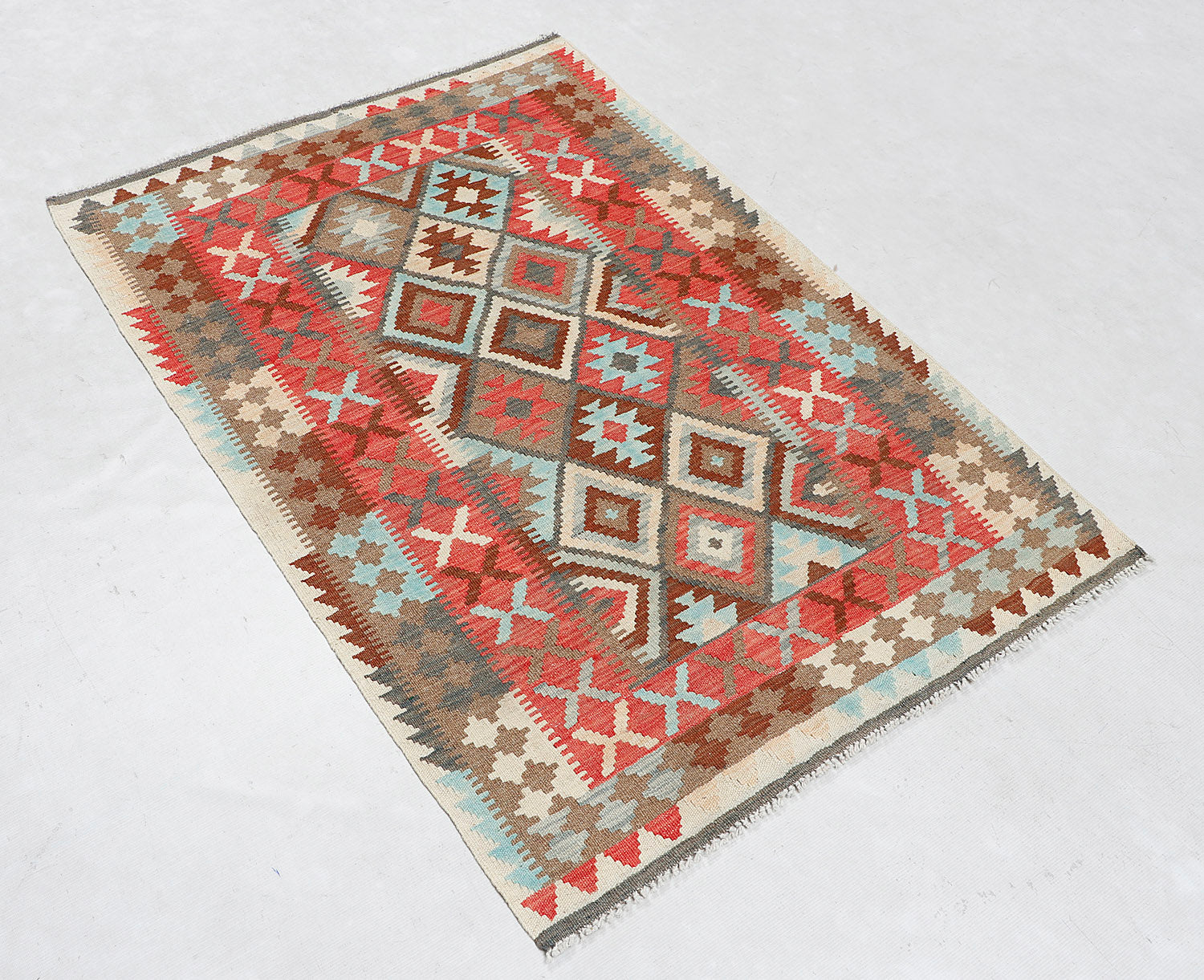 3' X 5' Multy Handmade Veggie Dye Kilim Rug Rectangular