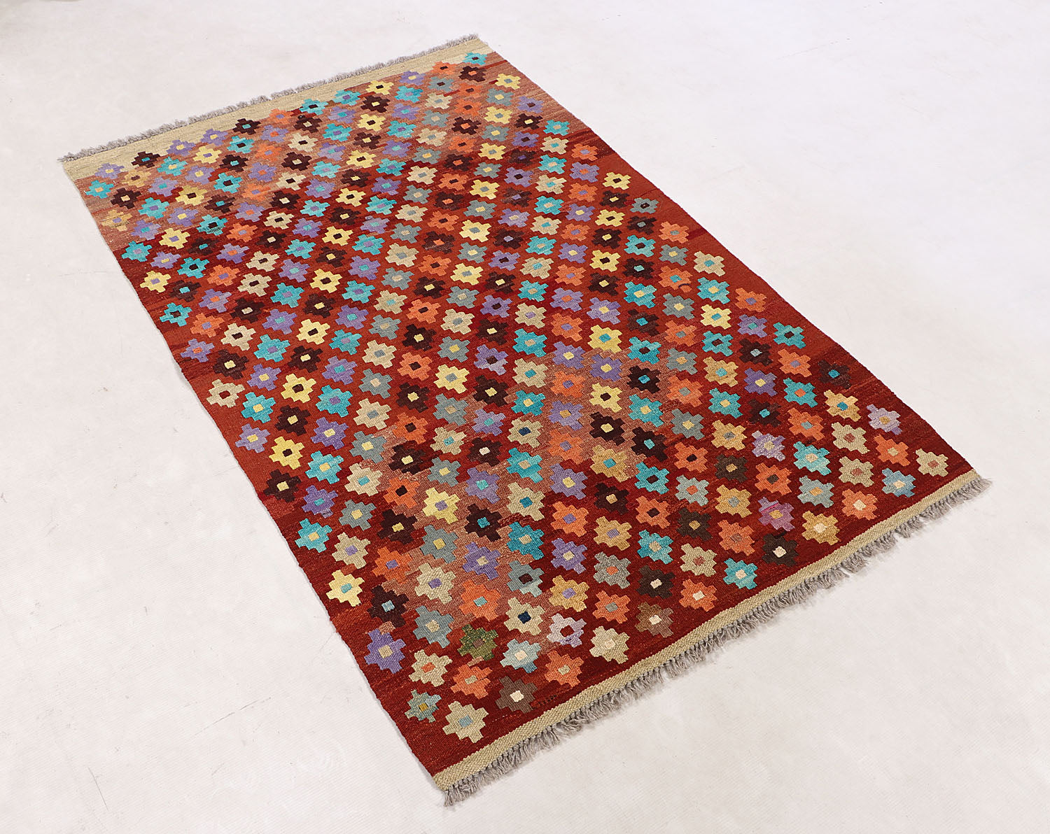 3' X 5' Multy Handmade Veggie Dye Kilim Rug Rectangular