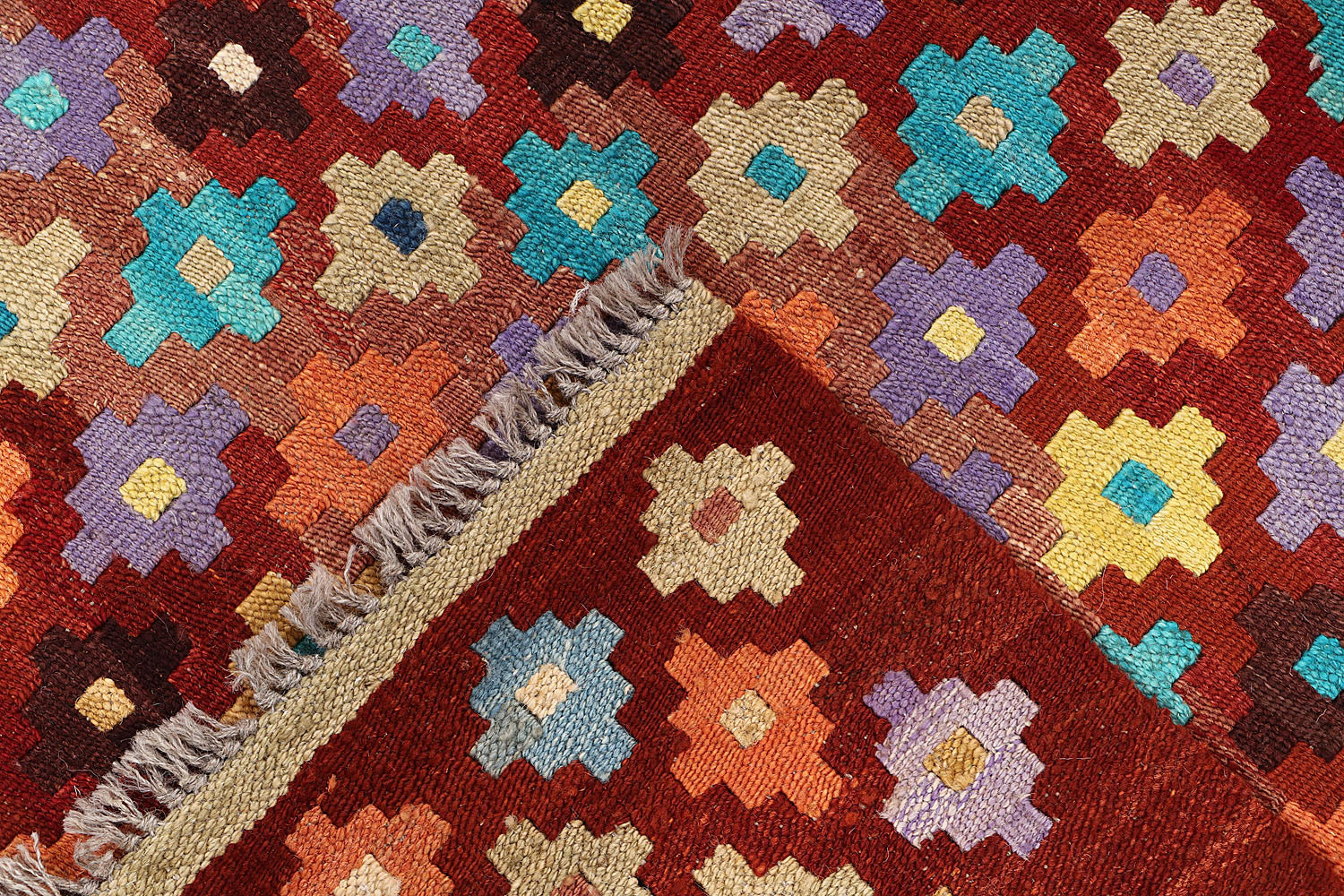 3' X 5' Multy Handmade Veggie Dye Kilim Rug Rectangular