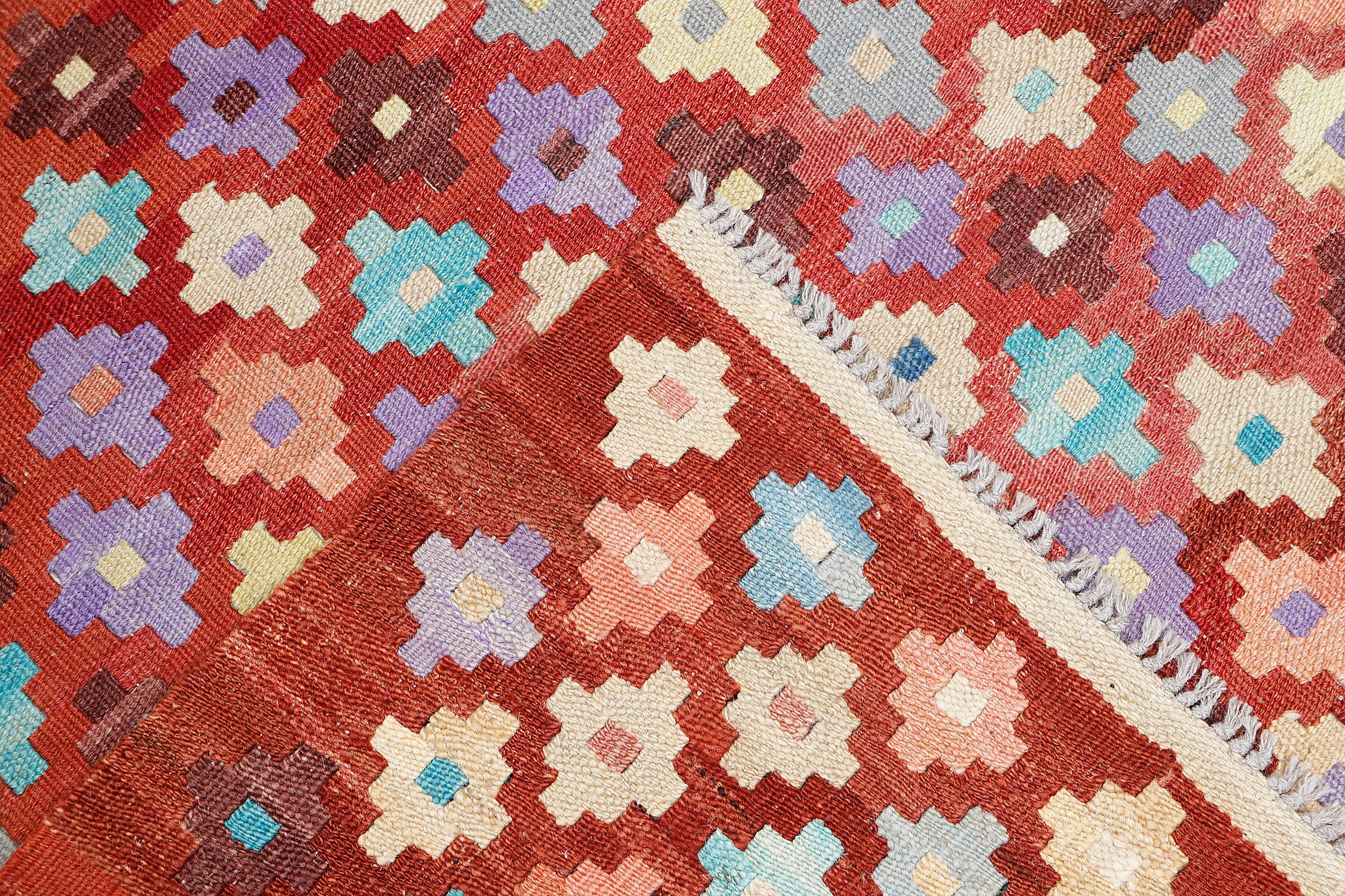 3' X 5' Multy Handmade Veggie Dye Kilim Rug Rectangular