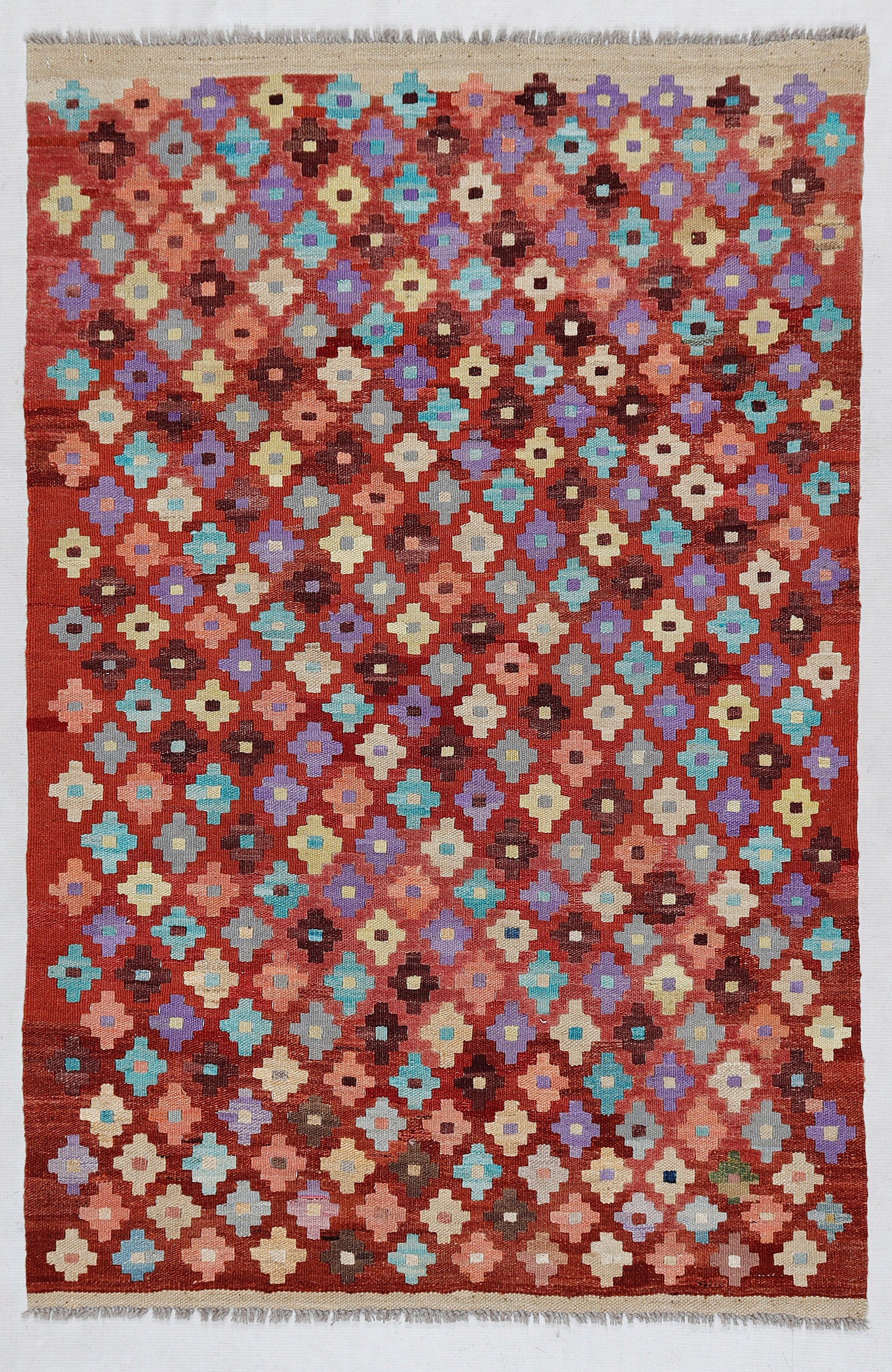 3' X 5' Multy Handmade Veggie Dye Kilim Rug Rectangular
