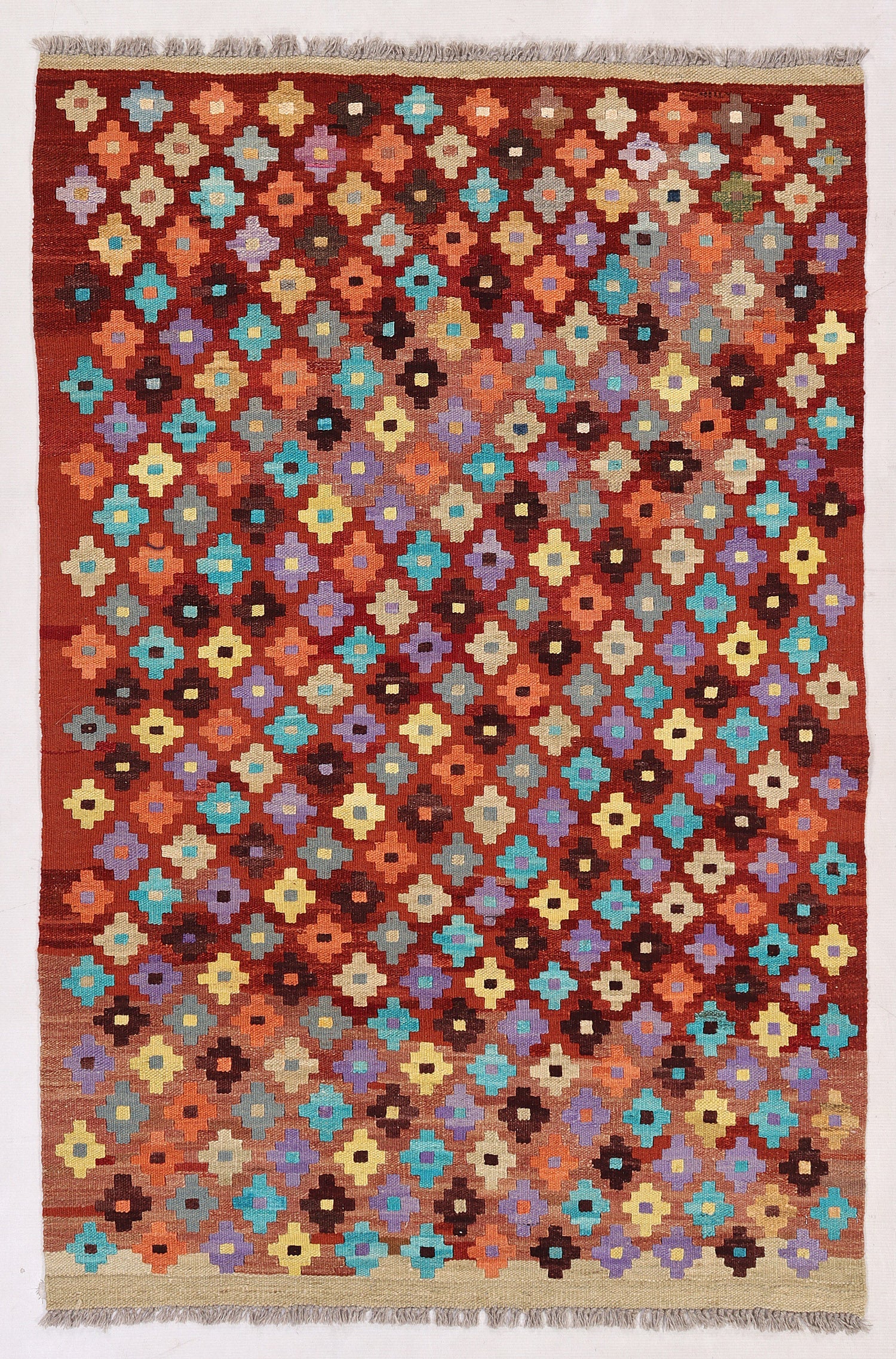3' X 5' Multy Handmade Veggie Dye Kilim Rug Rectangular