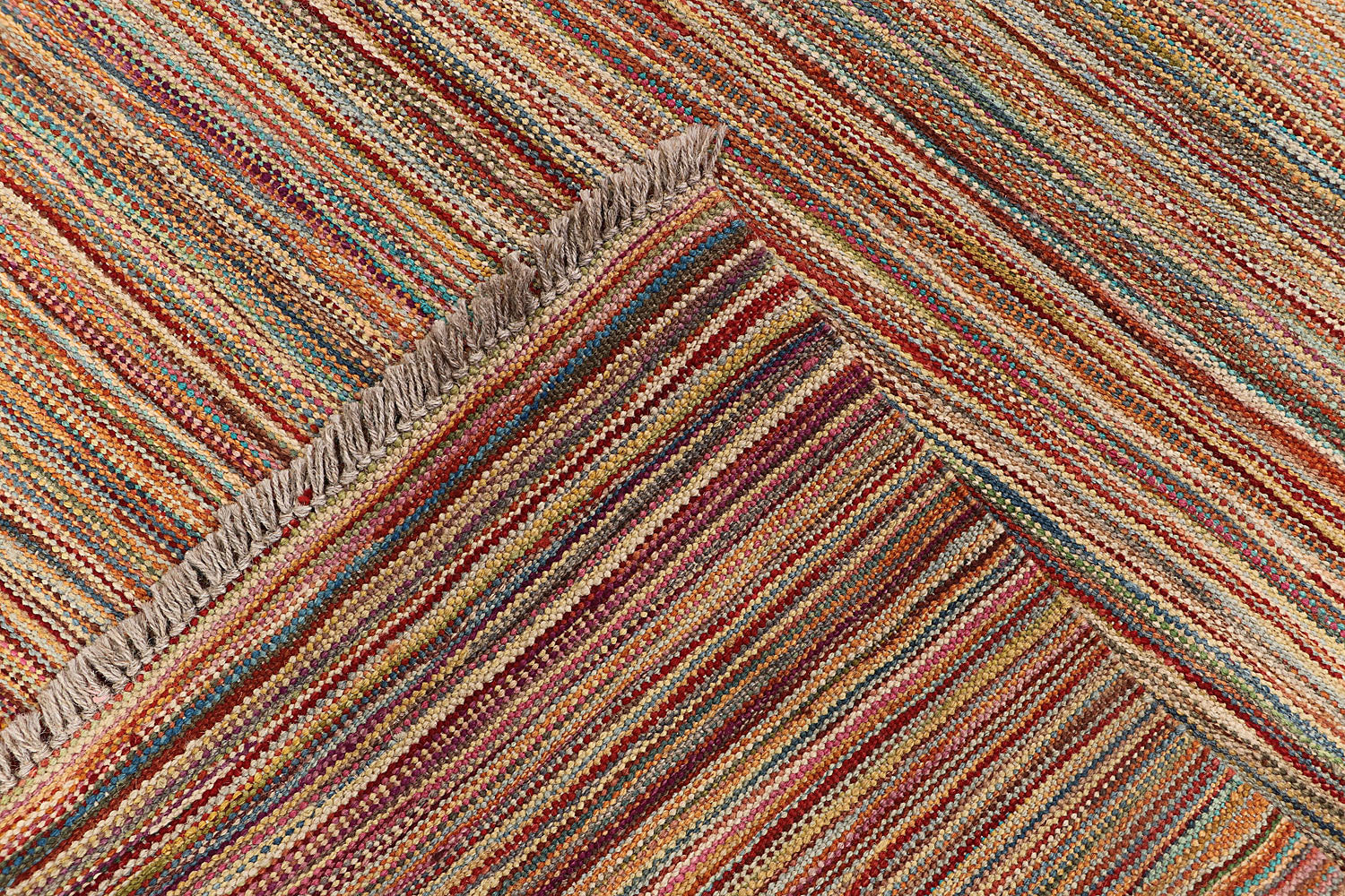 5' 6" X 8' Multy Handmade Veggie Dye Kilim Rug Rectangular