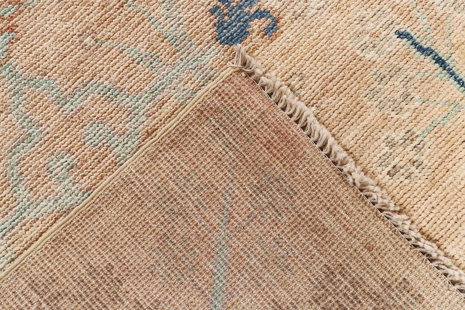 9' X 13' Gold Handmade Turkish Rug OUSHAK Rectangular