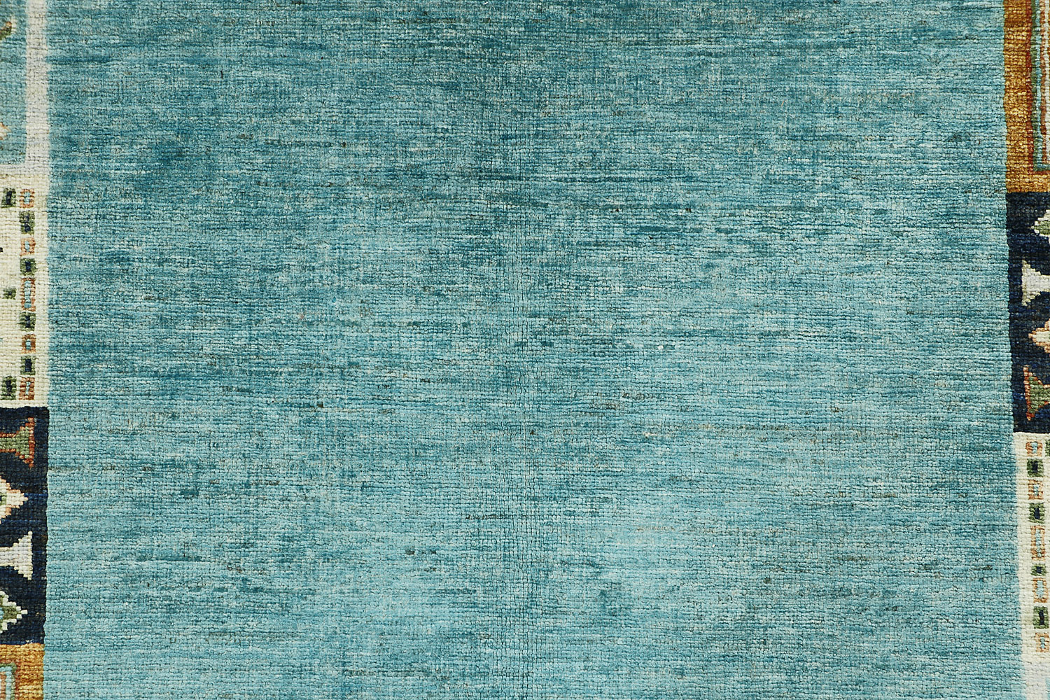 Loribaft Persian Hand Knotted Wool Rug Aqua 5'6" x 8'