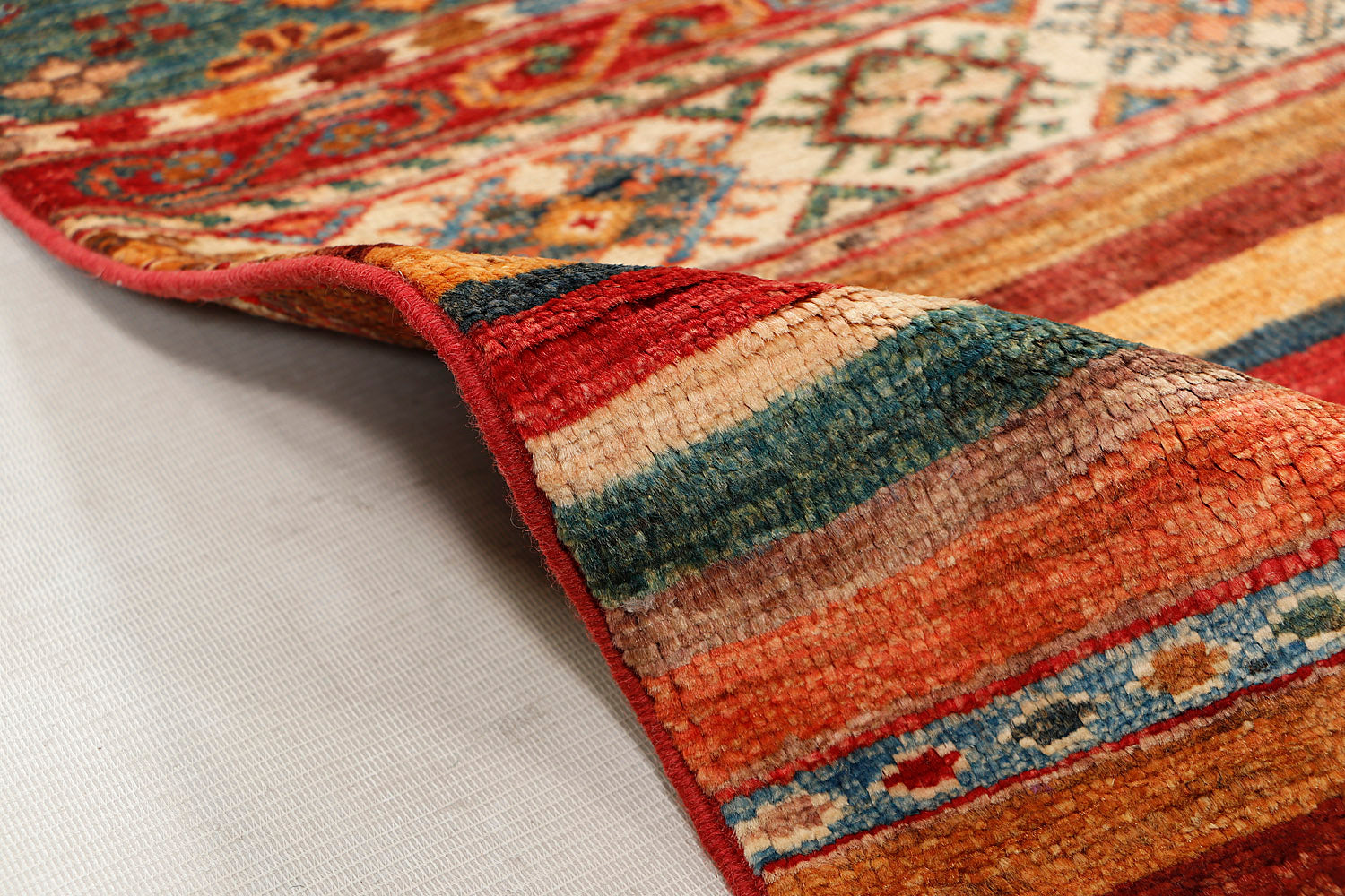 Khurjeen Persian Hand Knotted Wool Rug Multicolor 3' x 4'