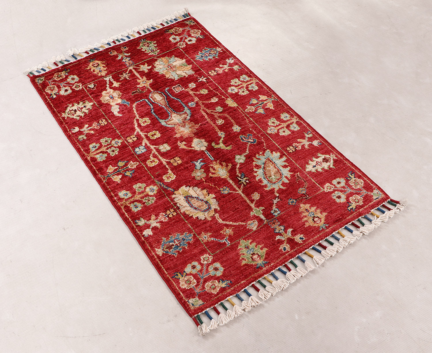 Sultani Persian Hand Knotted Wool Rug Red 2' x 3'