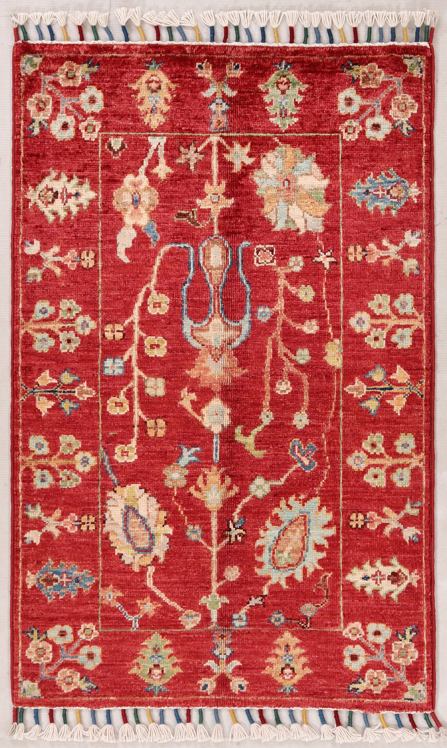 Sultani Persian Hand Knotted Wool Rug Red 2' x 3'