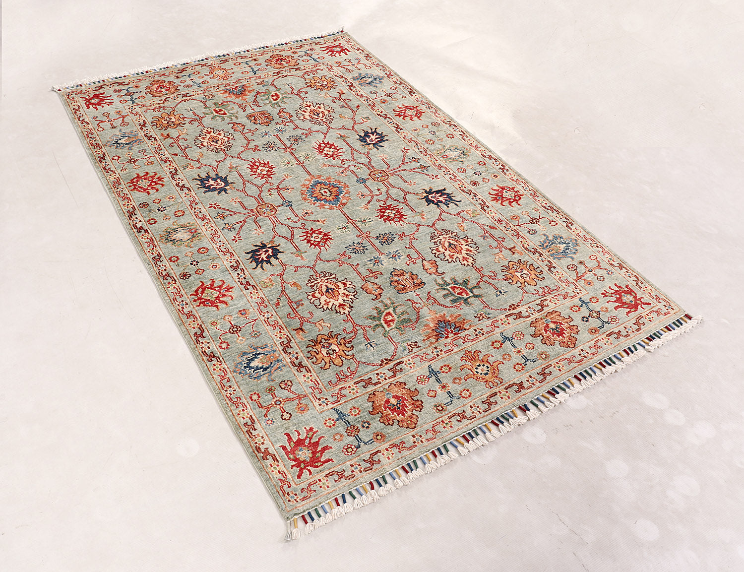 Sultani Persian Hand Knotted Wool Rug Gray 4' x 6'