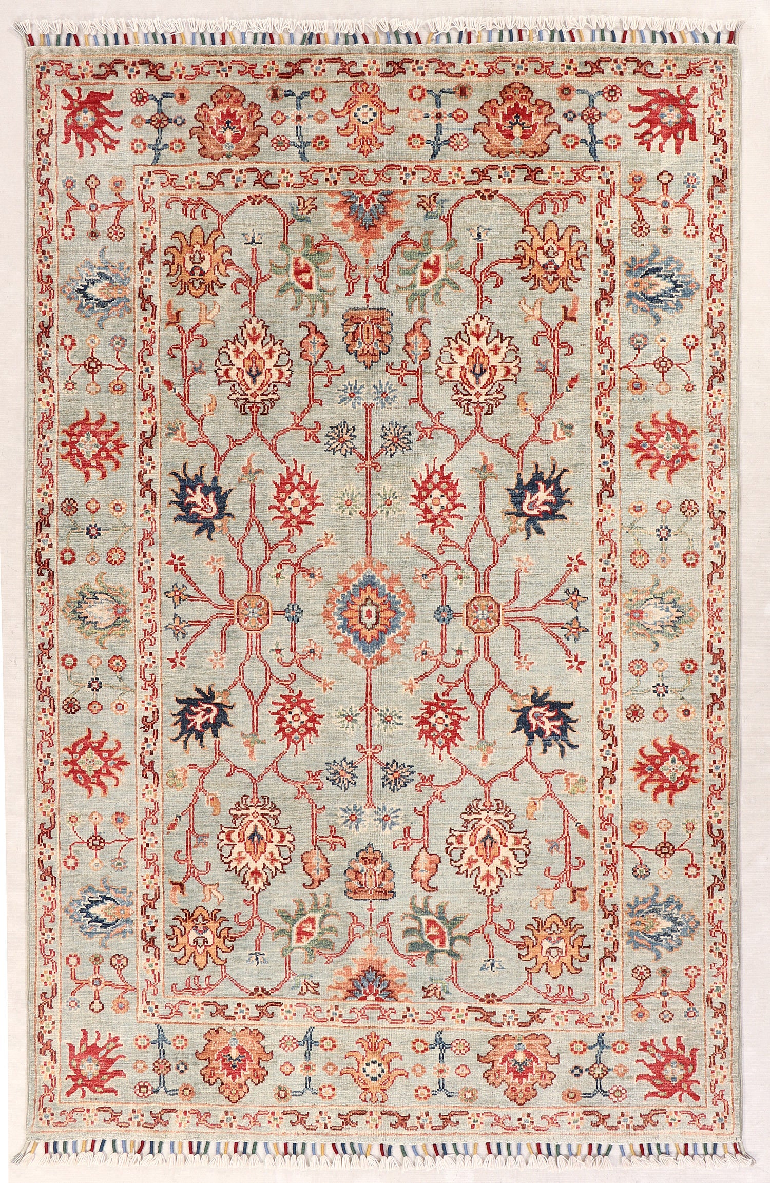 Sultani Persian Hand Knotted Wool Rug Gray 4' x 6'