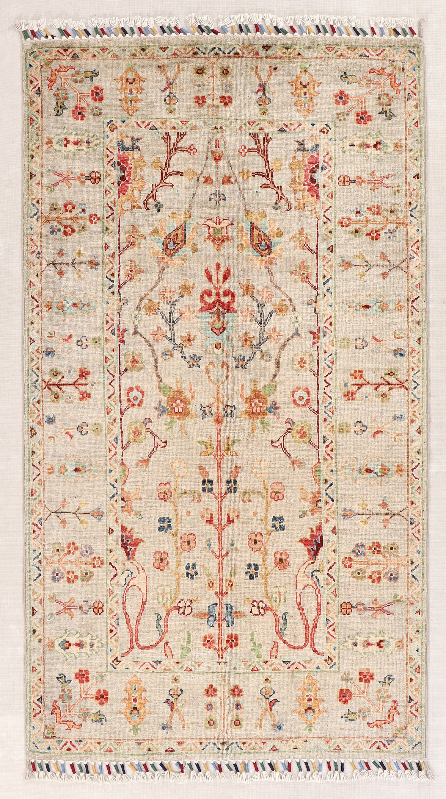 Sultani Persian Hand Knotted Wool Rug Gray 3' x 5'