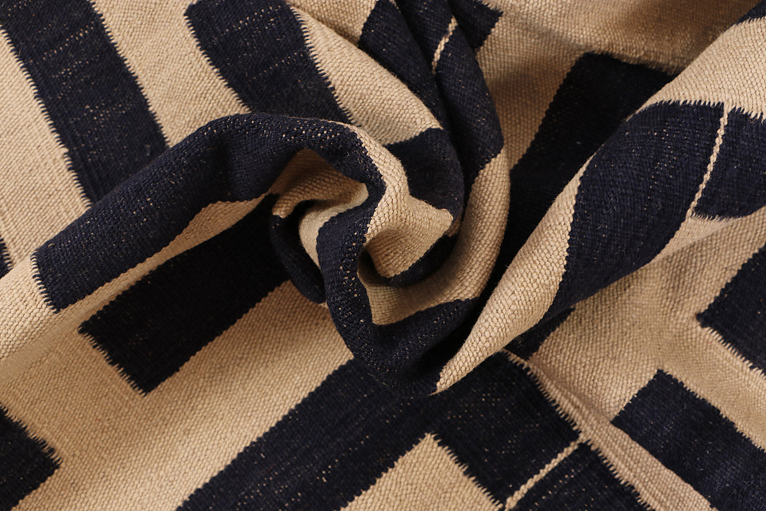 6' 6" X 6' 6" L.brown Handmade Modern Kilim Rug Square