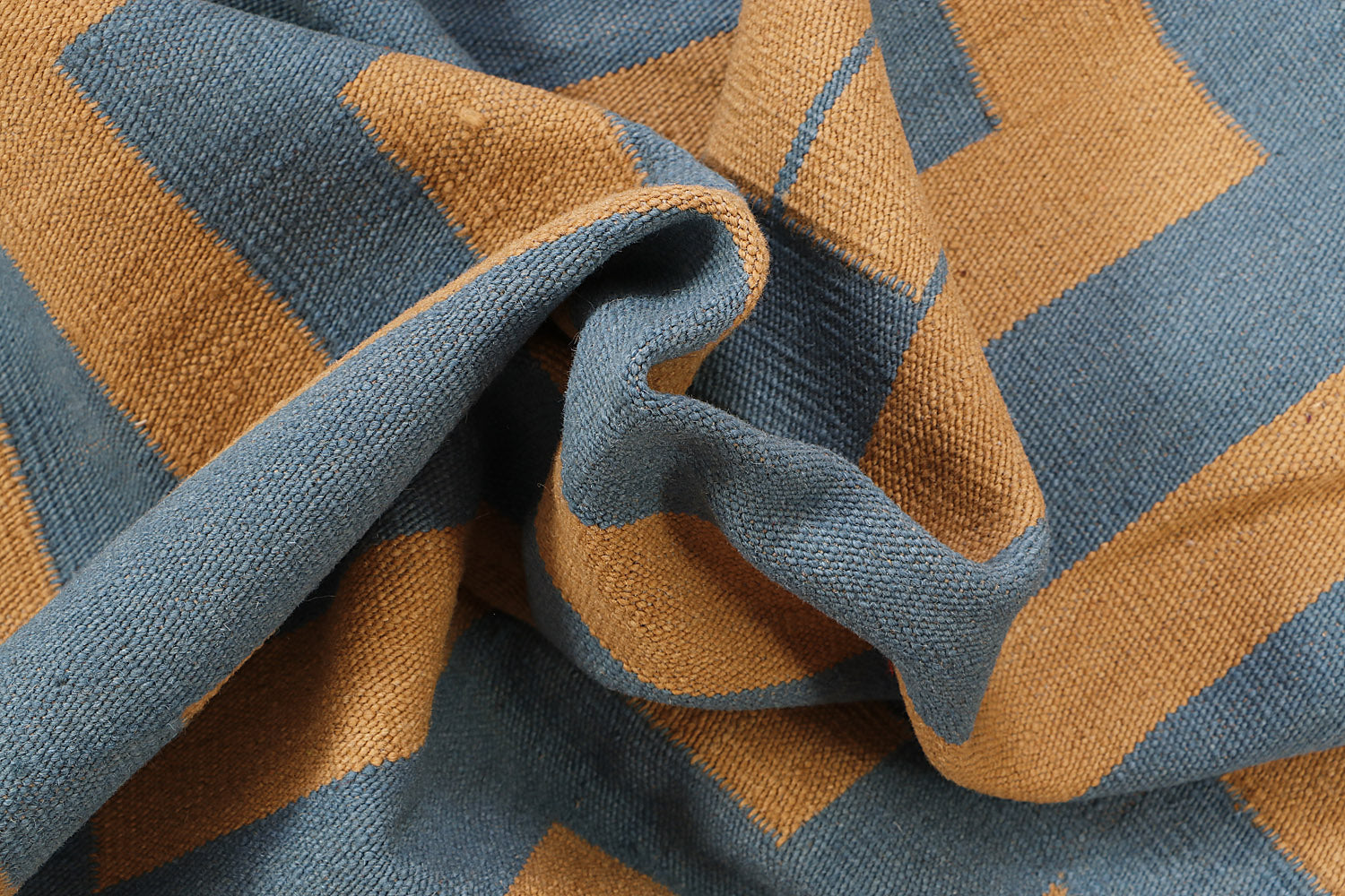 6' 6" X 6' 6" Blue Handmade Modern Kilim Rug Square