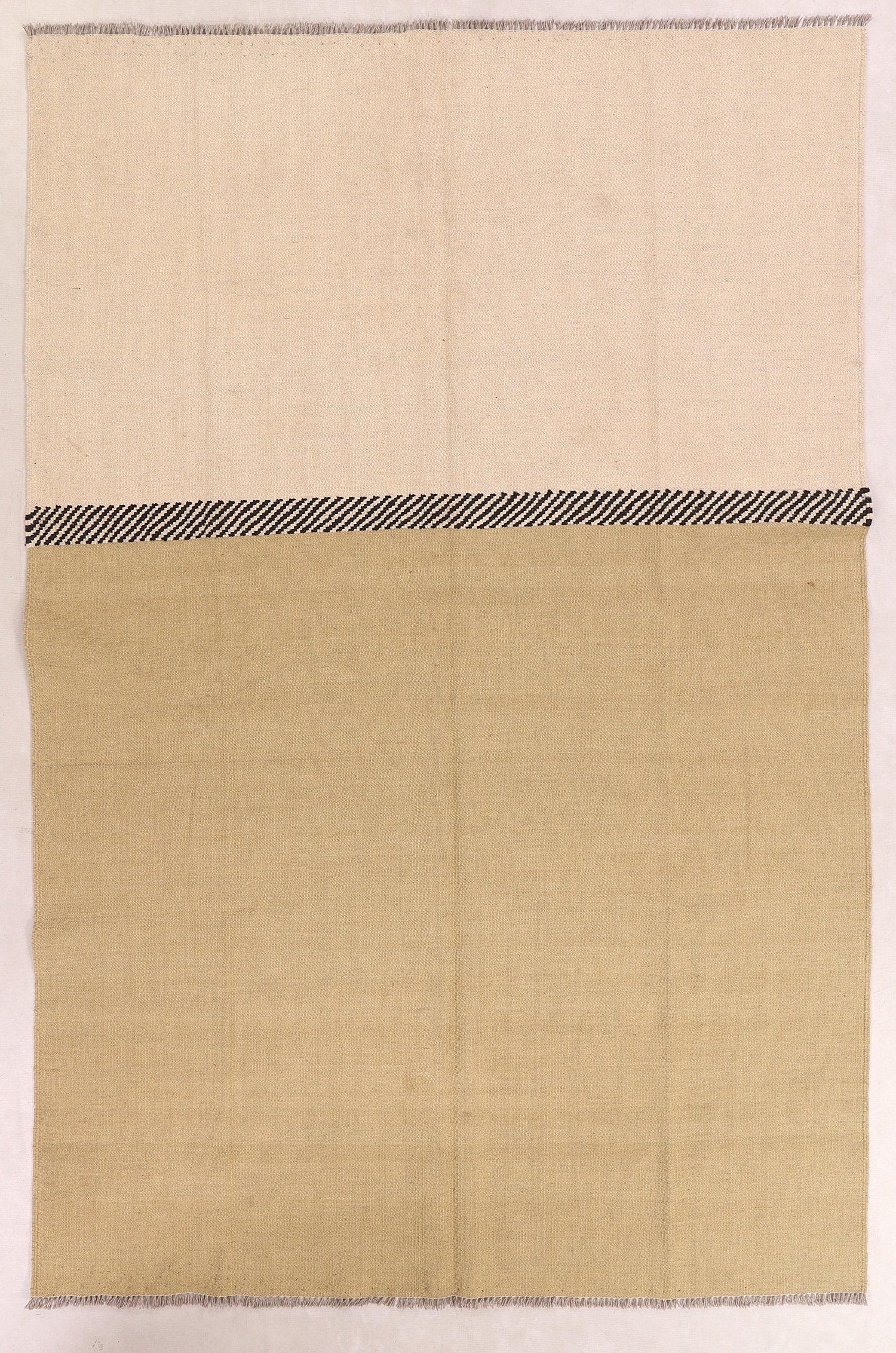 5' 6" X 8' Red Handmade Modern Kilim Rug Rectangular
