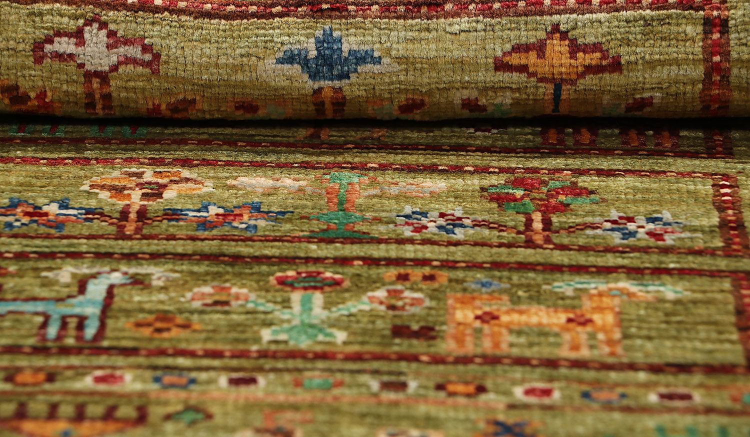 Handmade Persian Rug KHURJEEN