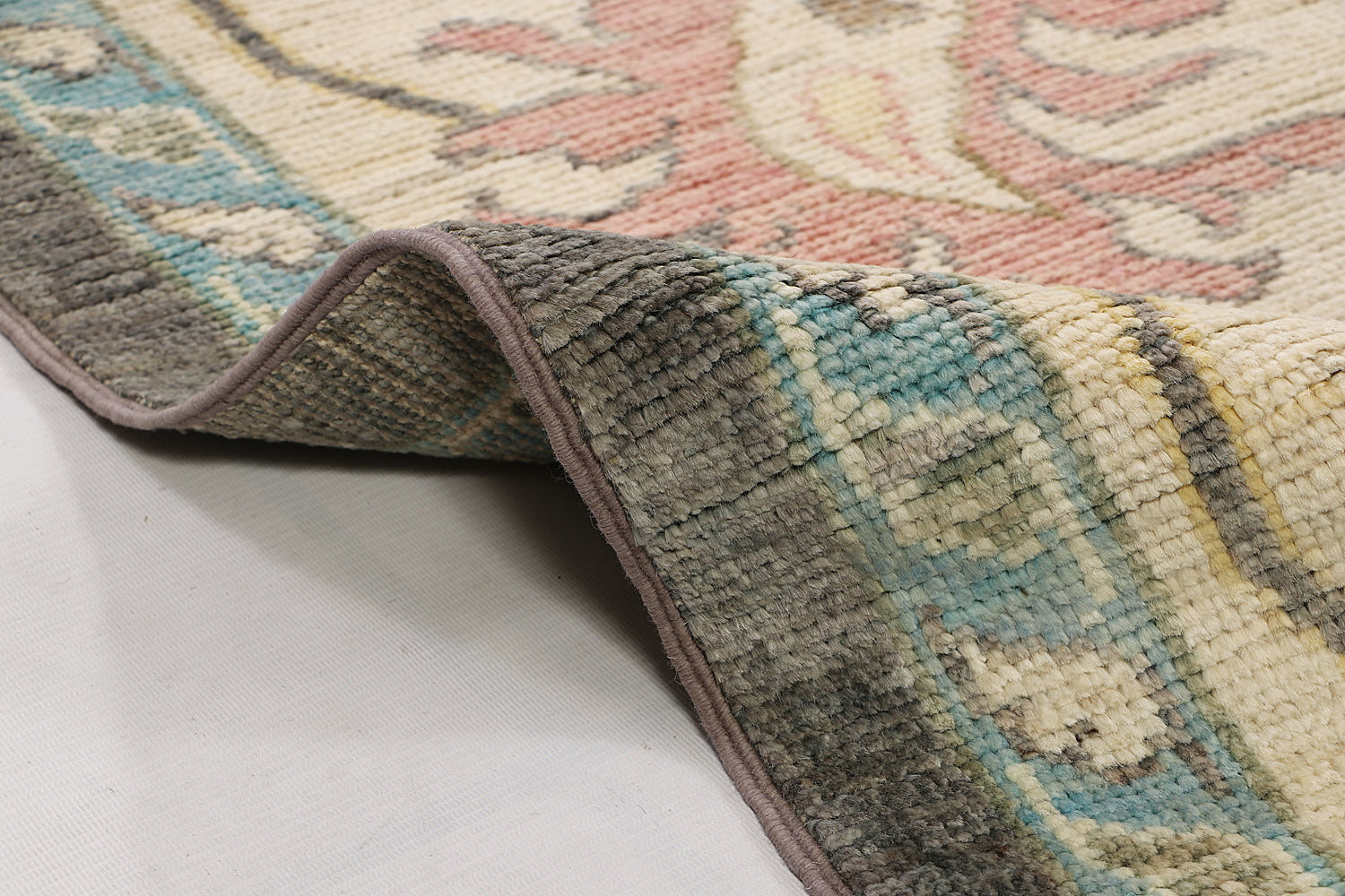 Oushak Turkish Hand Knotted Wool Rug Gray 10' x 13'