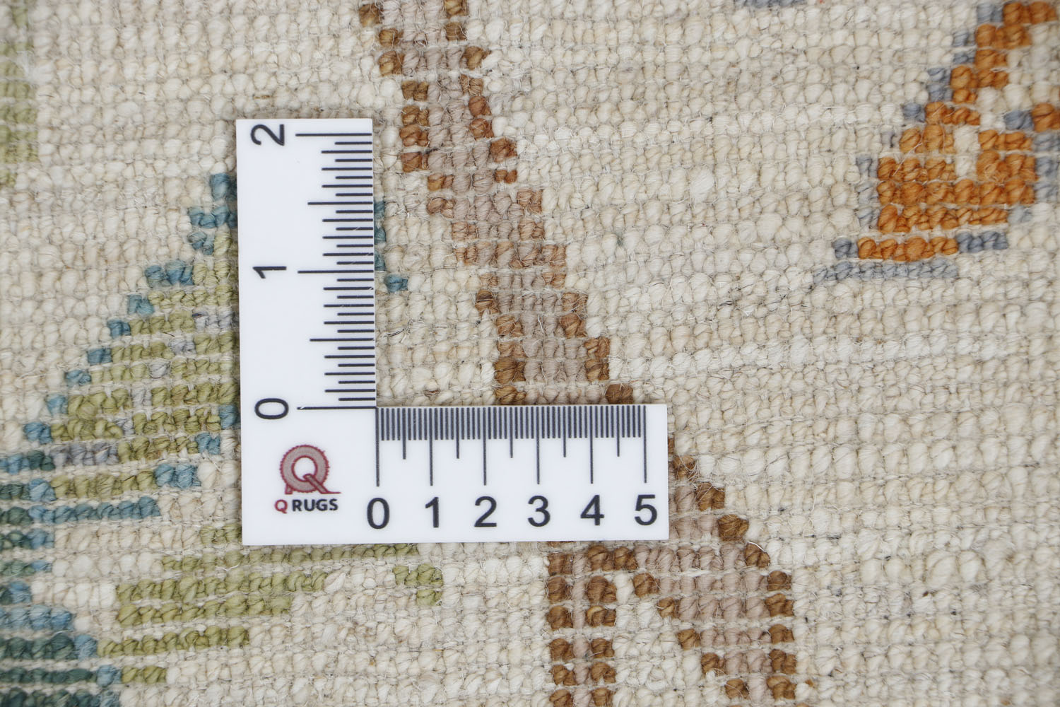 9' X 13' Ivory Handmade Turkish Rug OUSHAK Rectangular
