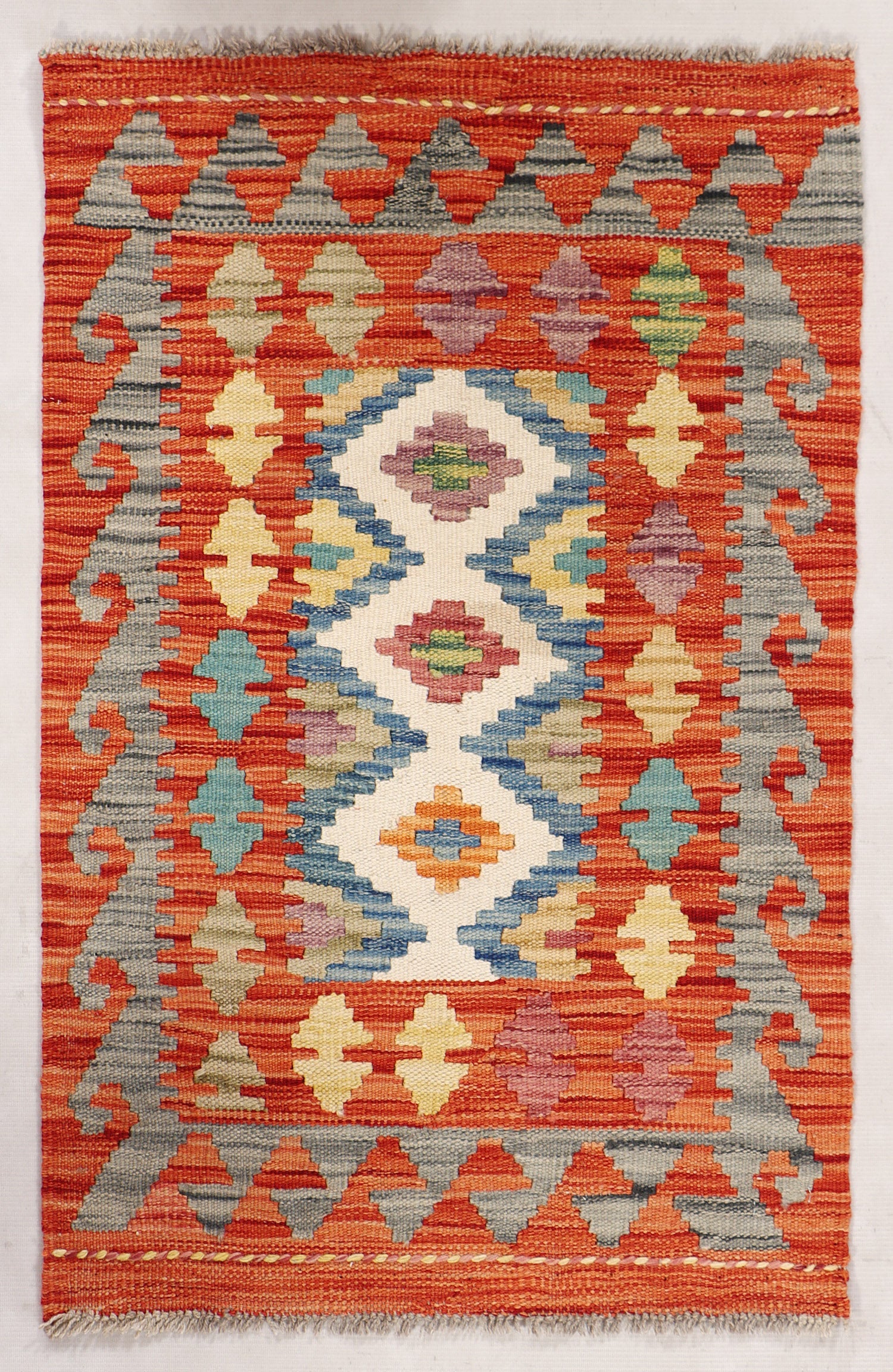 2' x 3' Multy Handmade Veggie Dye Kilim Rug Rectangular