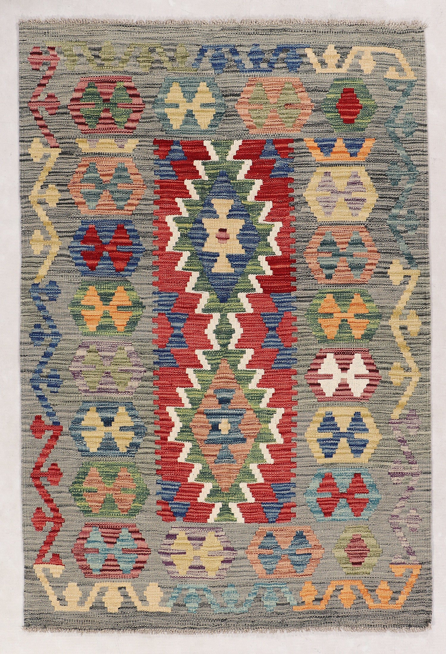 3' X 5' Multy Handmade Veggie Dye Kilim Rug Rectangular