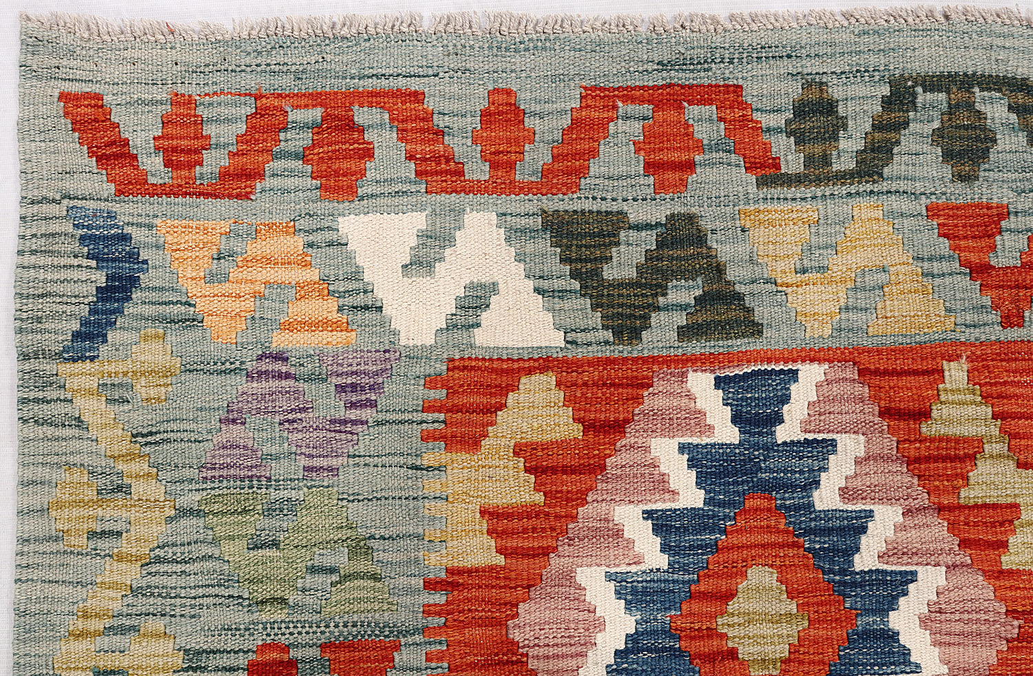 Multy Handmade Veggie Dye Kilim Rug Rectangular