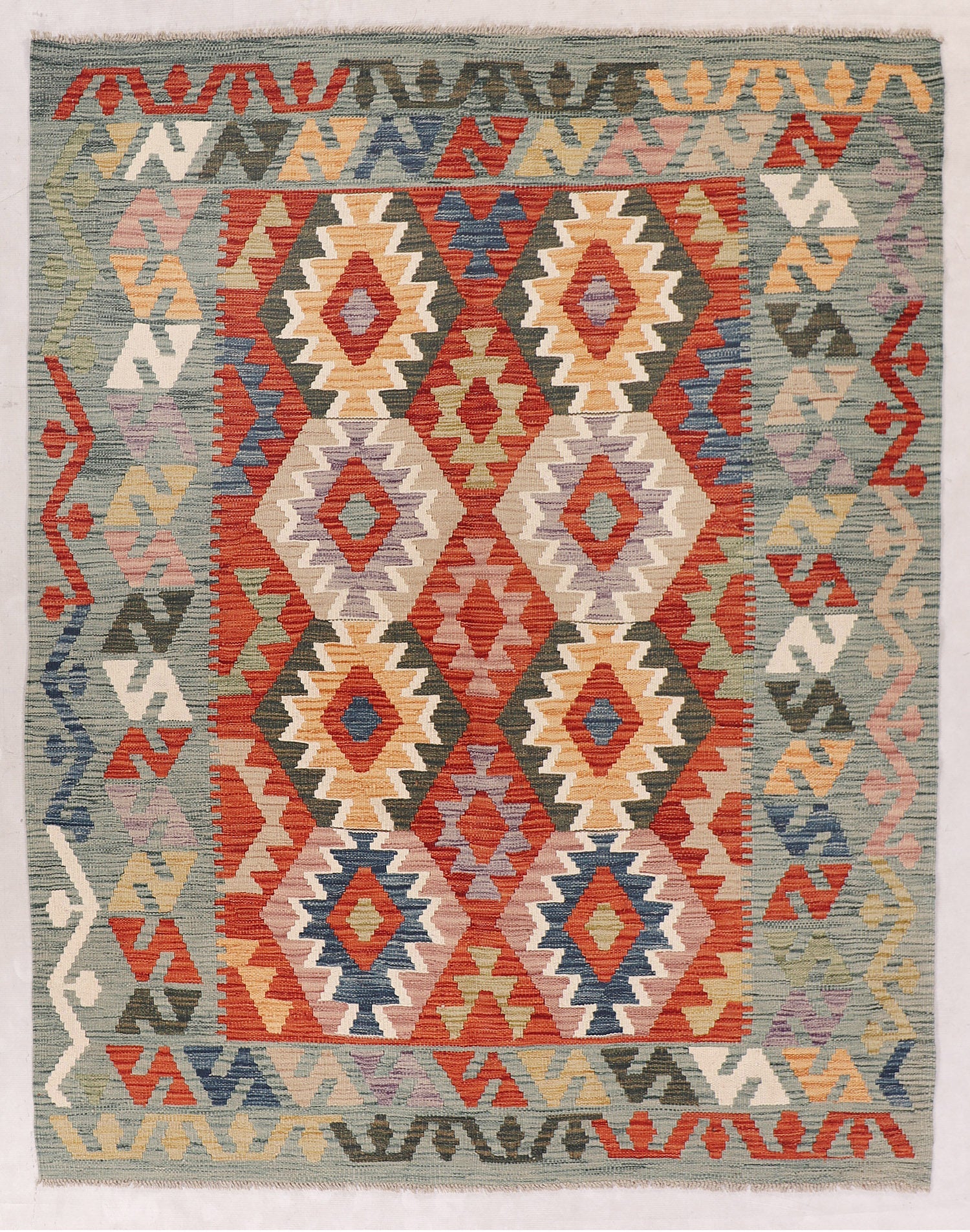 Multy Handmade Veggie Dye Kilim Rug Rectangular