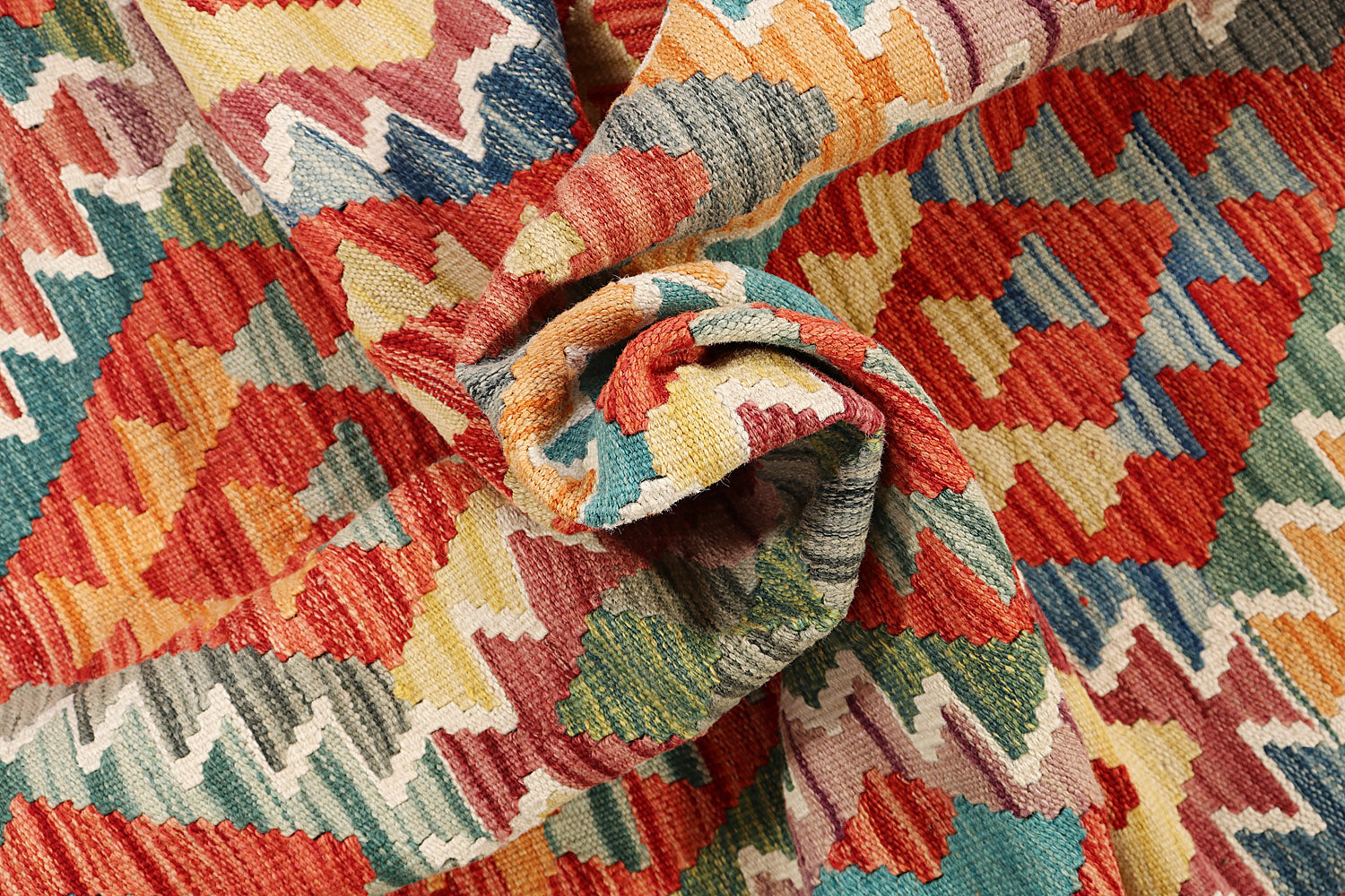 6' 6"X 10' Multy Handmade Veggie Dye Kilim Rug Rectangular