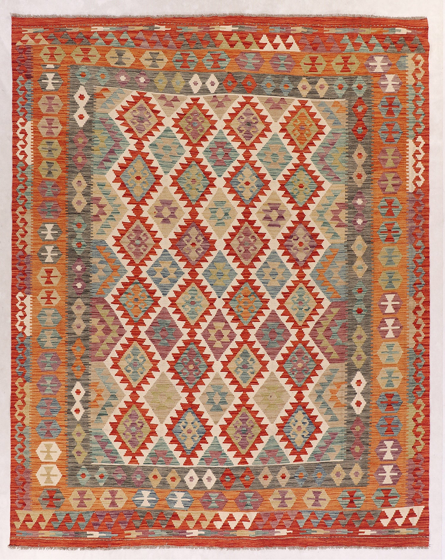 Multy Handmade Veggie Dye Kilim Rug Rectangular